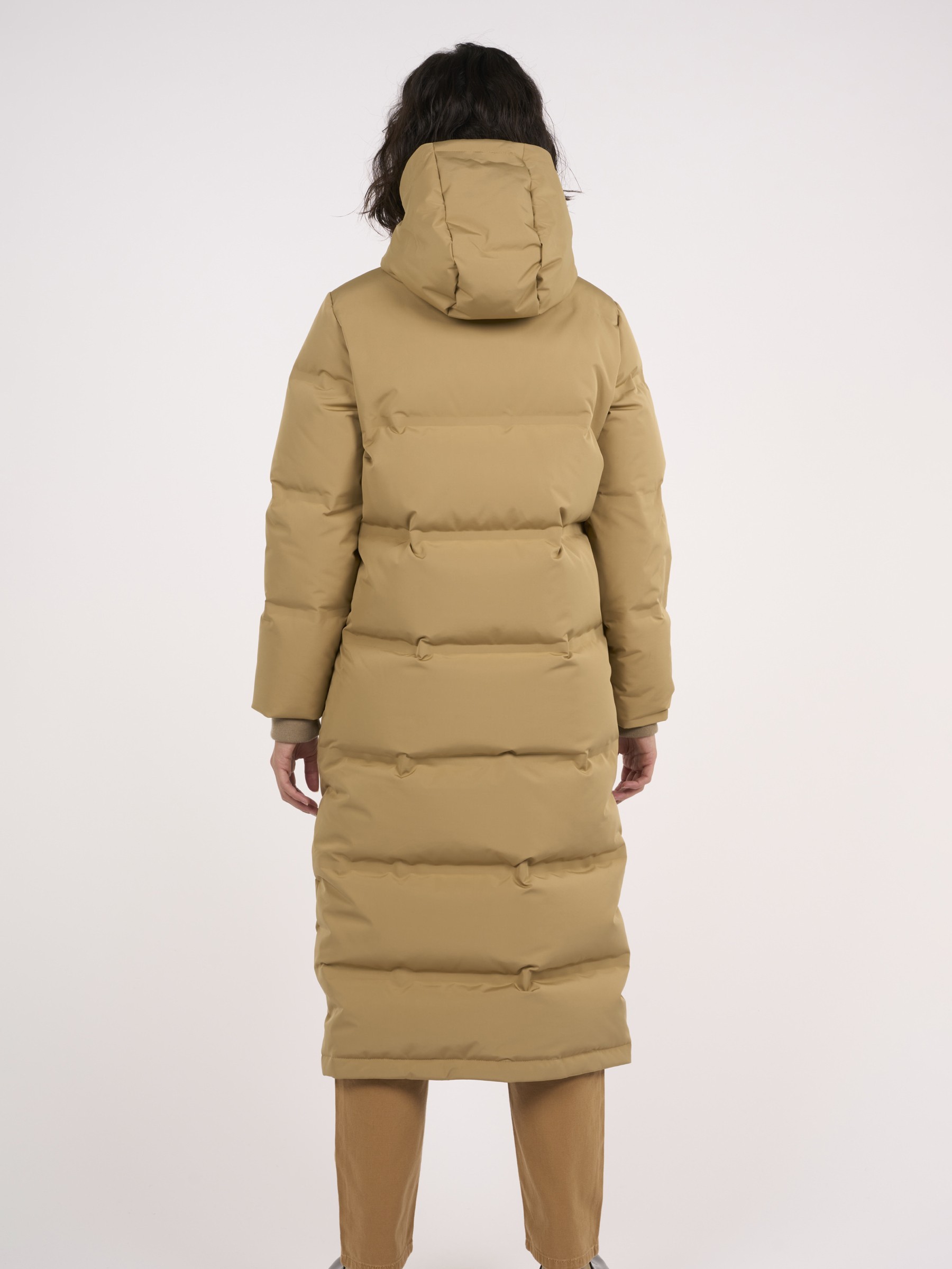 Mantel Allyssa Maxi Puffer Jacket kelp Knowledge Cotton Apparel