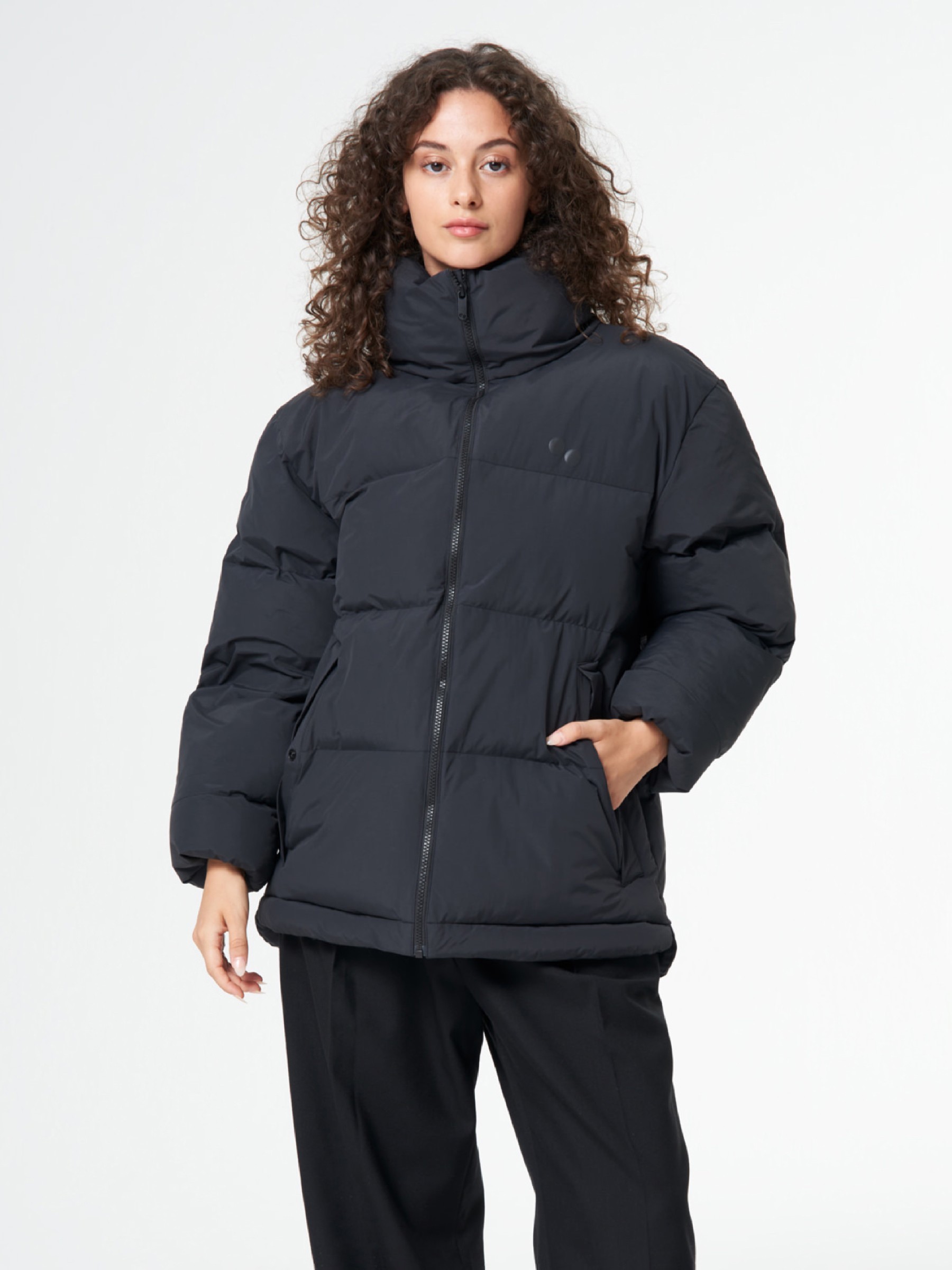 Jacke Puffer Jacket Unisex peat black pinqponq