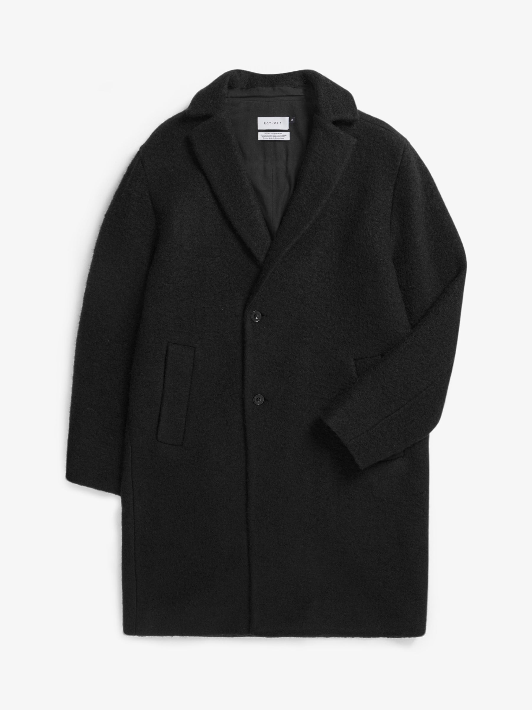 Wollmantel Formal Coat true black Rotholz