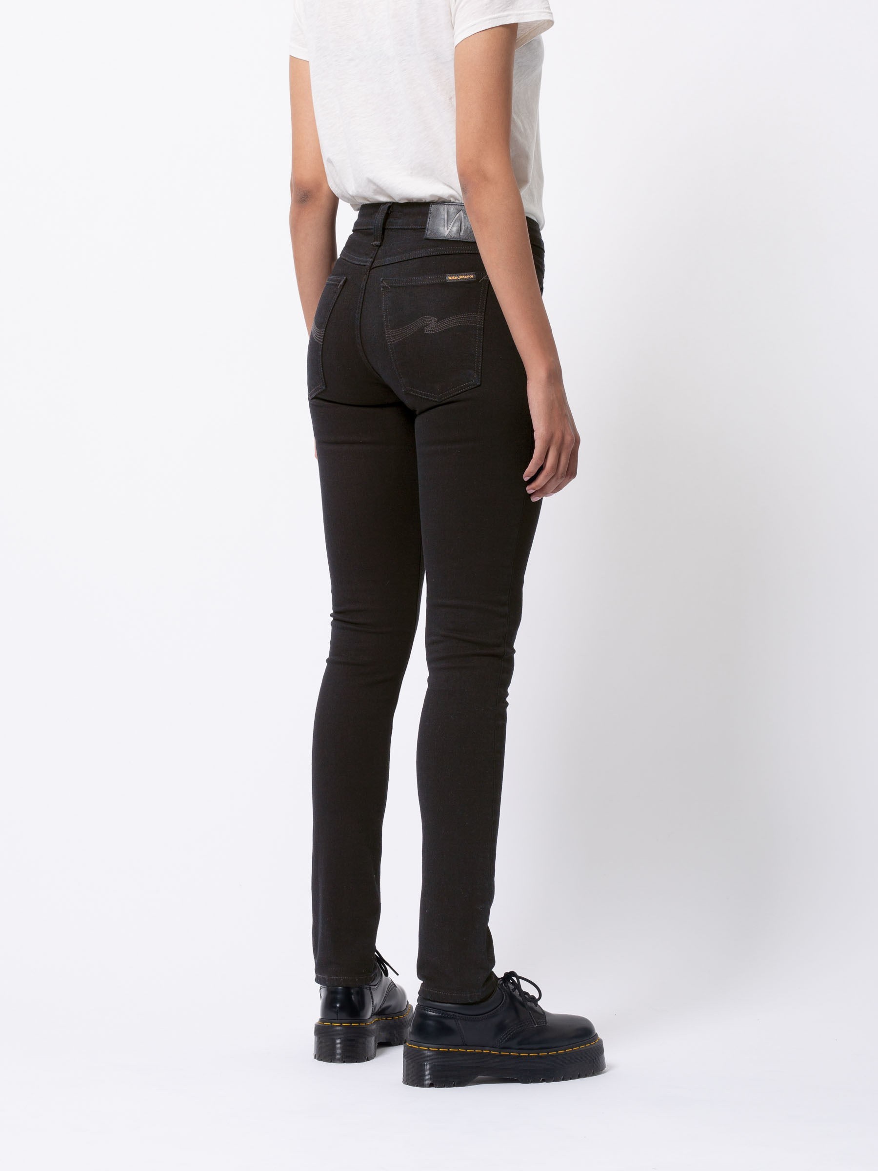 Jeans Hose Skinny Lin black black organic Nudie Jeans