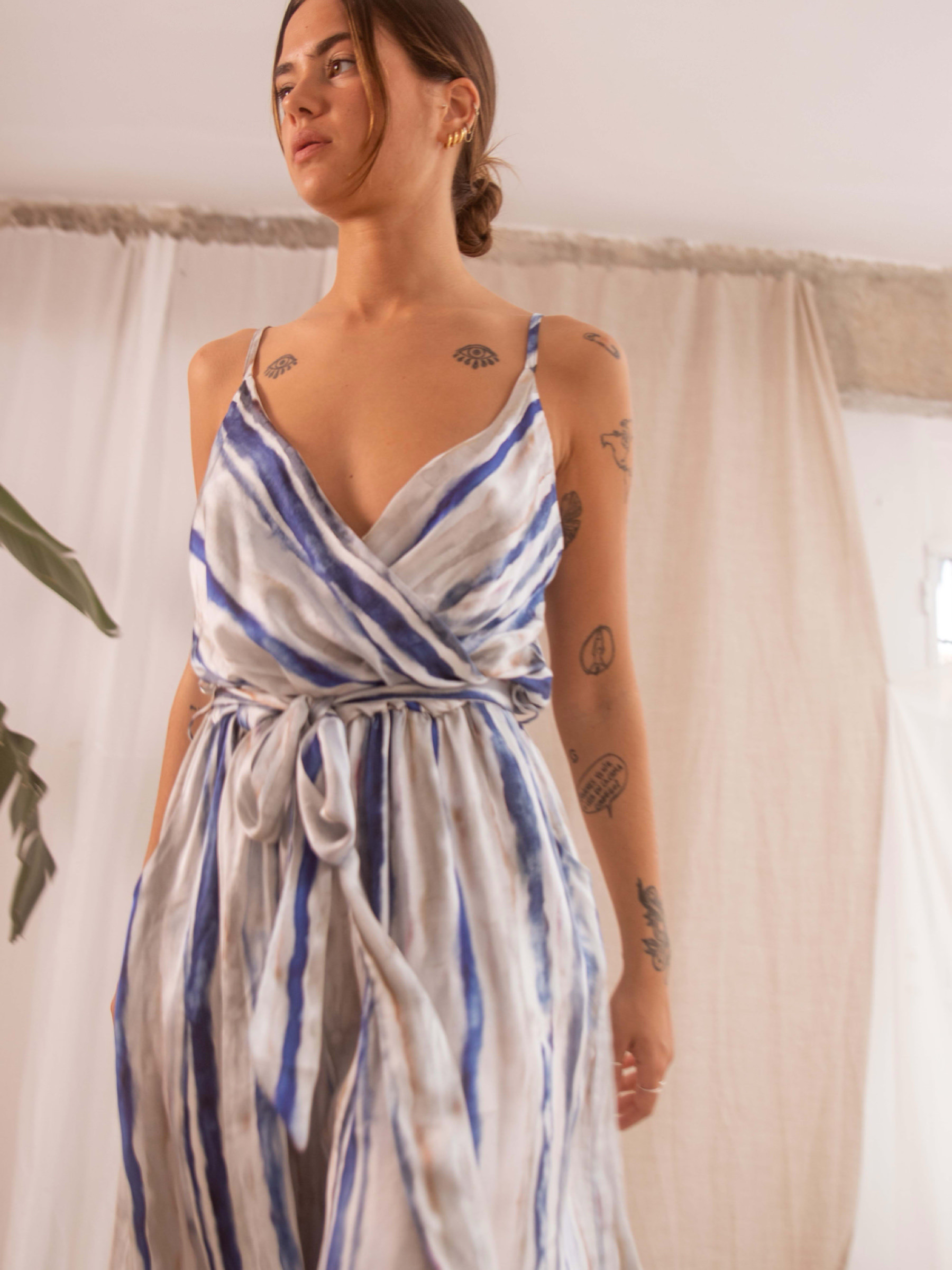 Overall Sleeveless Jumpsuit print Cossac