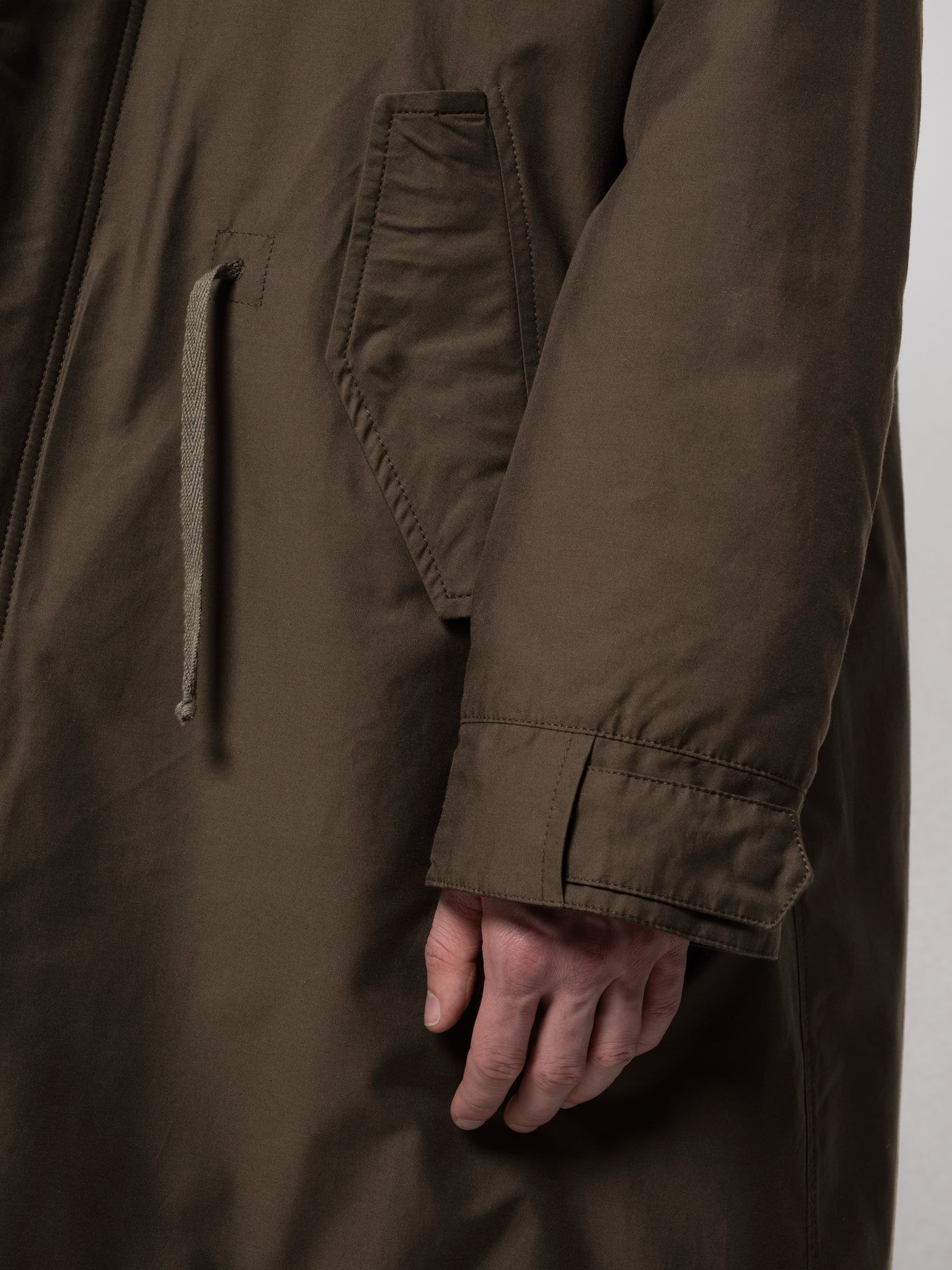 Mantel Kajjan Waxed Parka olive Nudie Jeans