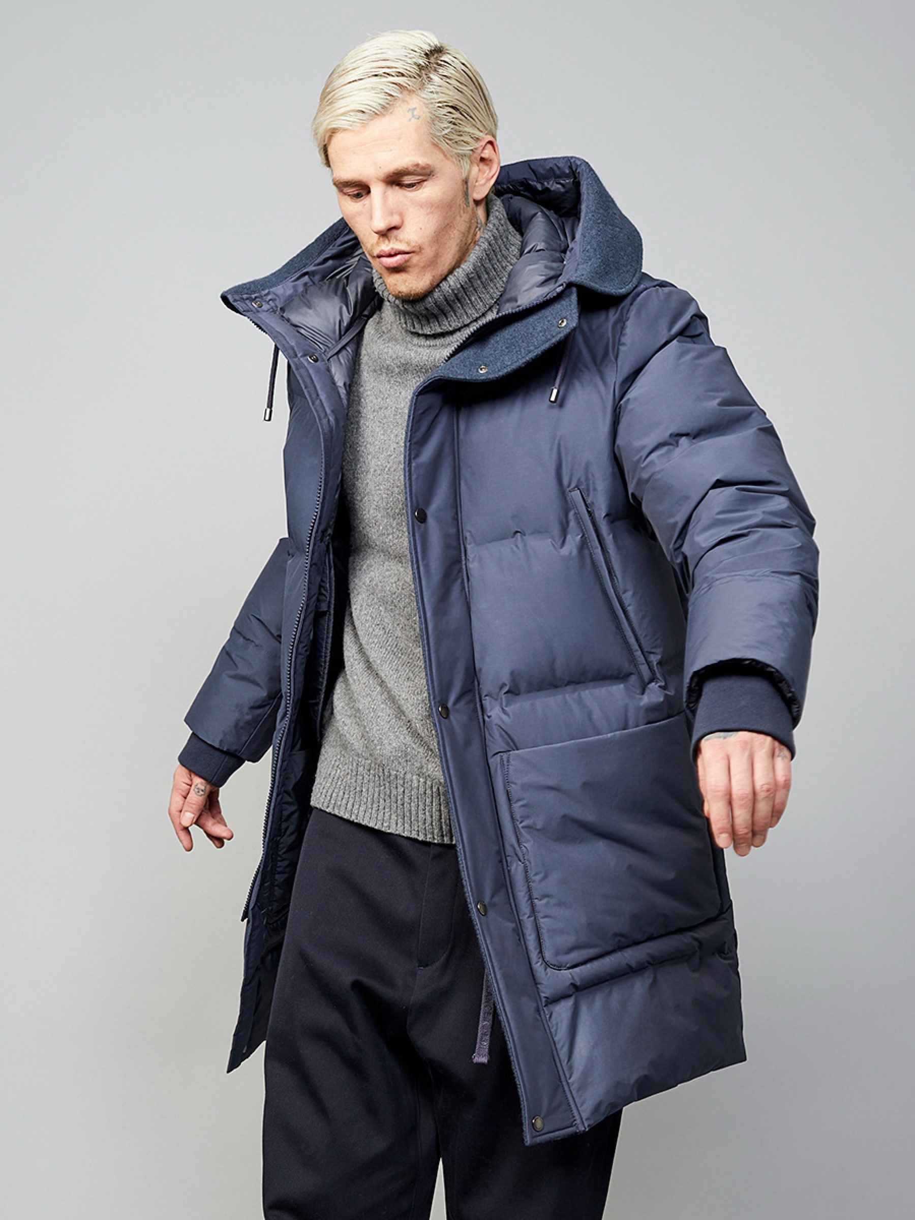 Mantel Parka Bellbrook steel blue LangerChen