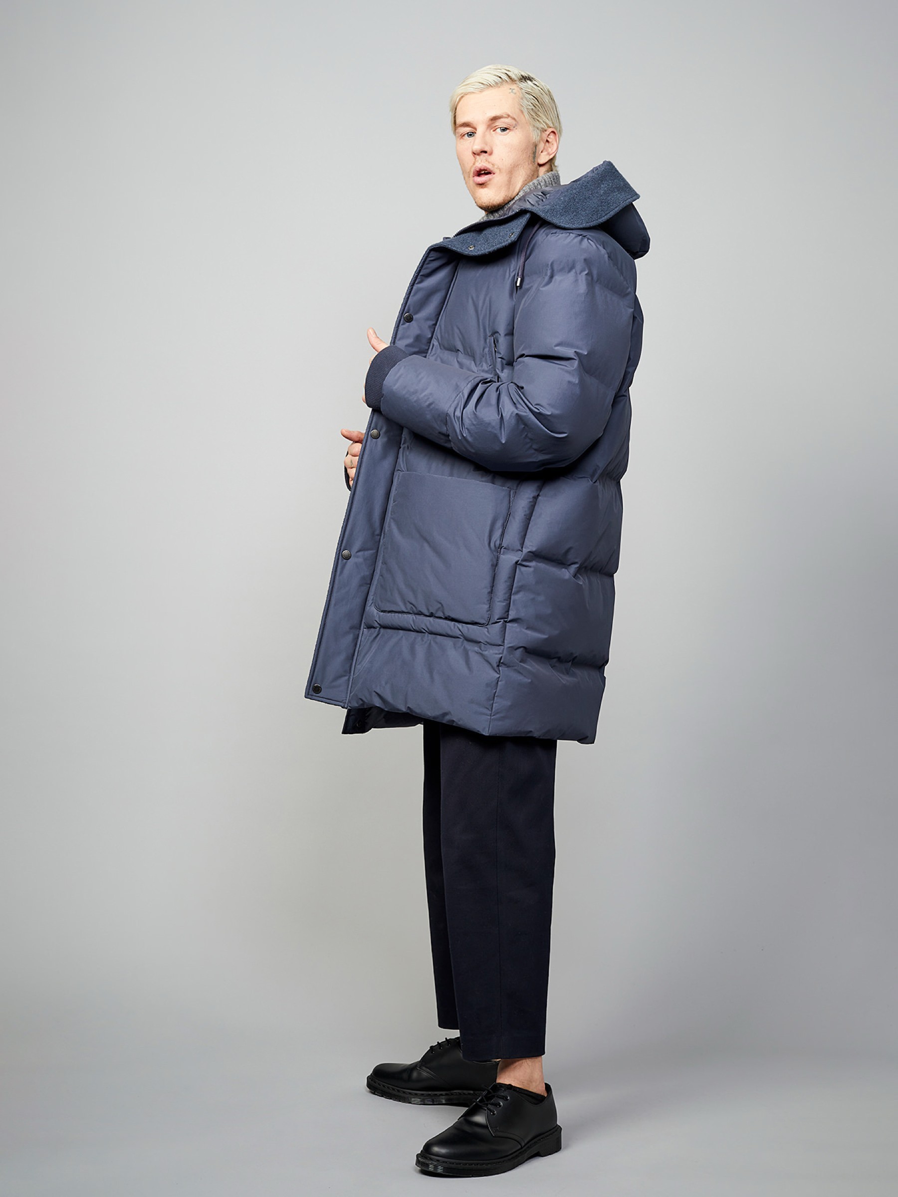 Mantel Parka Bellbrook steel blue LangerChen