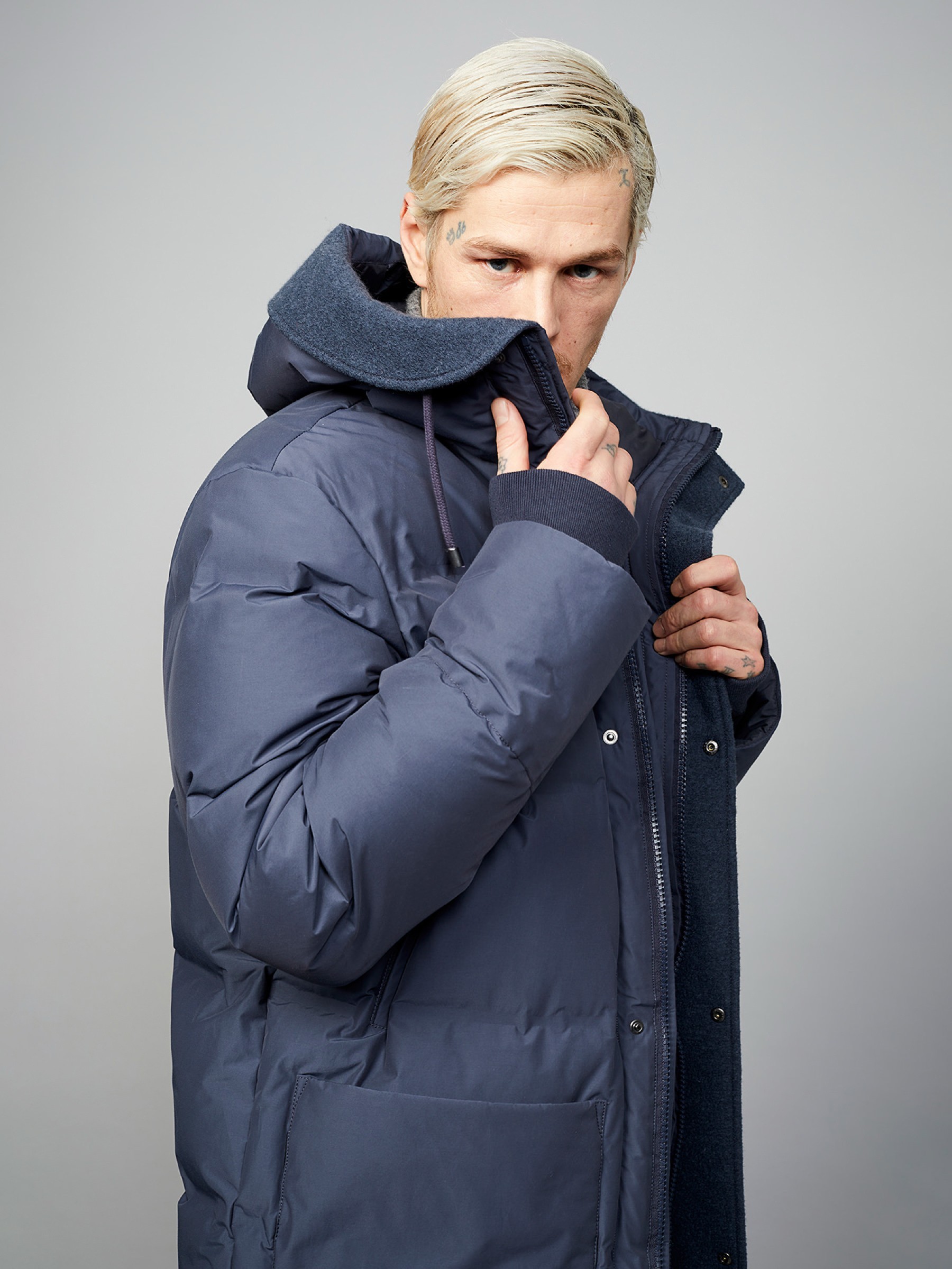 Mantel Parka Bellbrook steel blue LangerChen