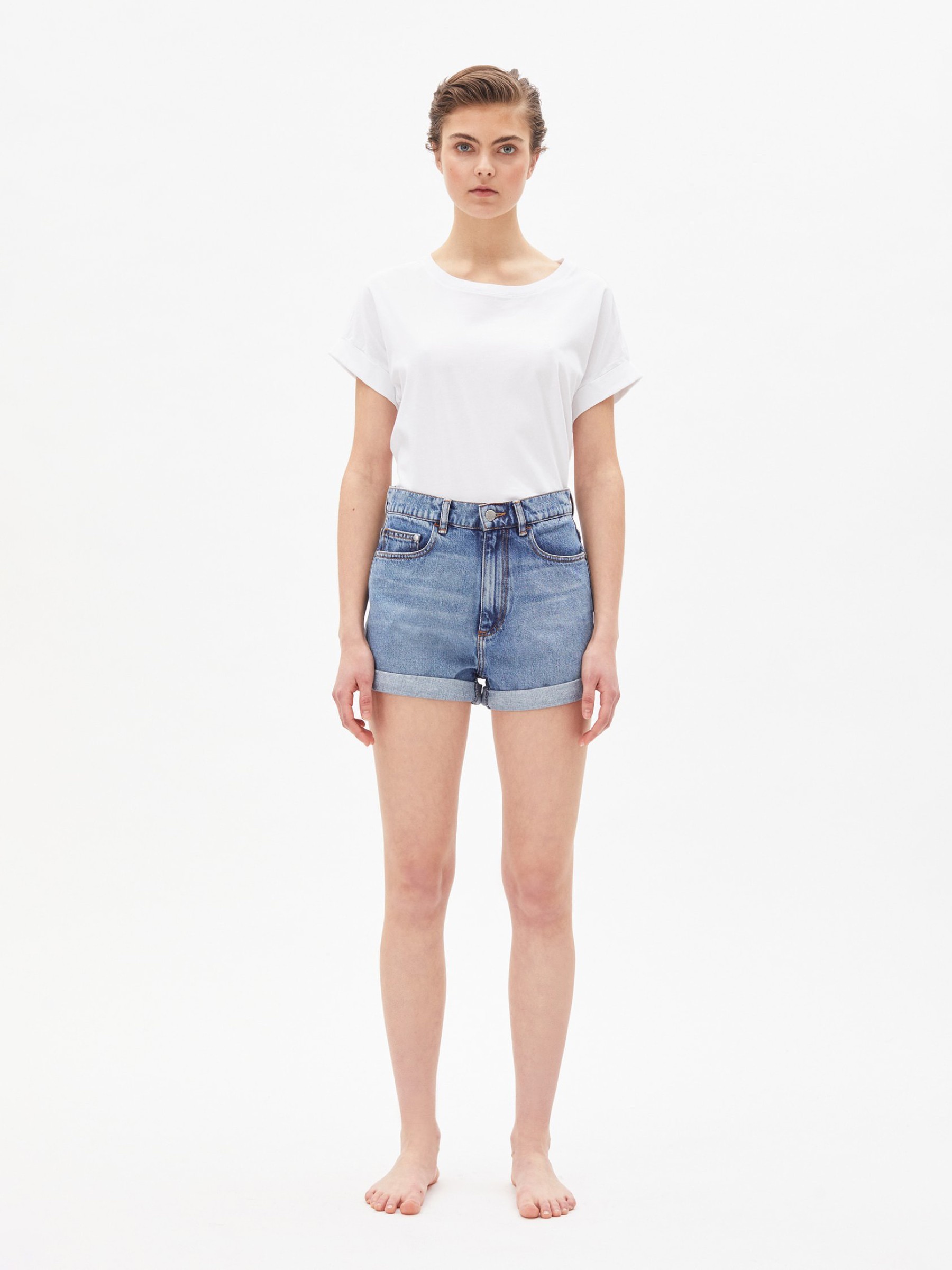 Jeans Shorts Silvaa faded blue Armedangels