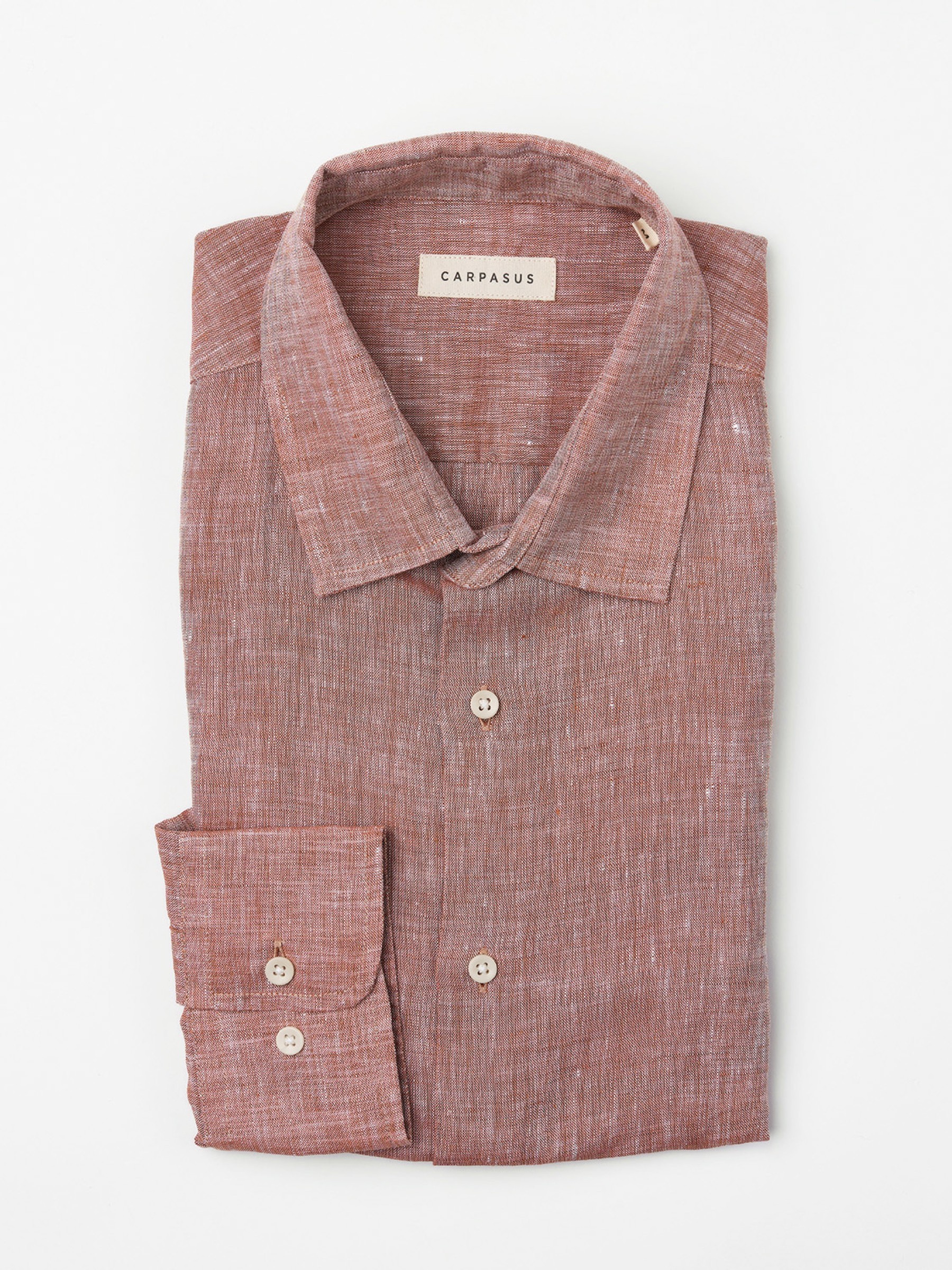 Leinenhemd Shirt Linen Verzasca rust Carpasus