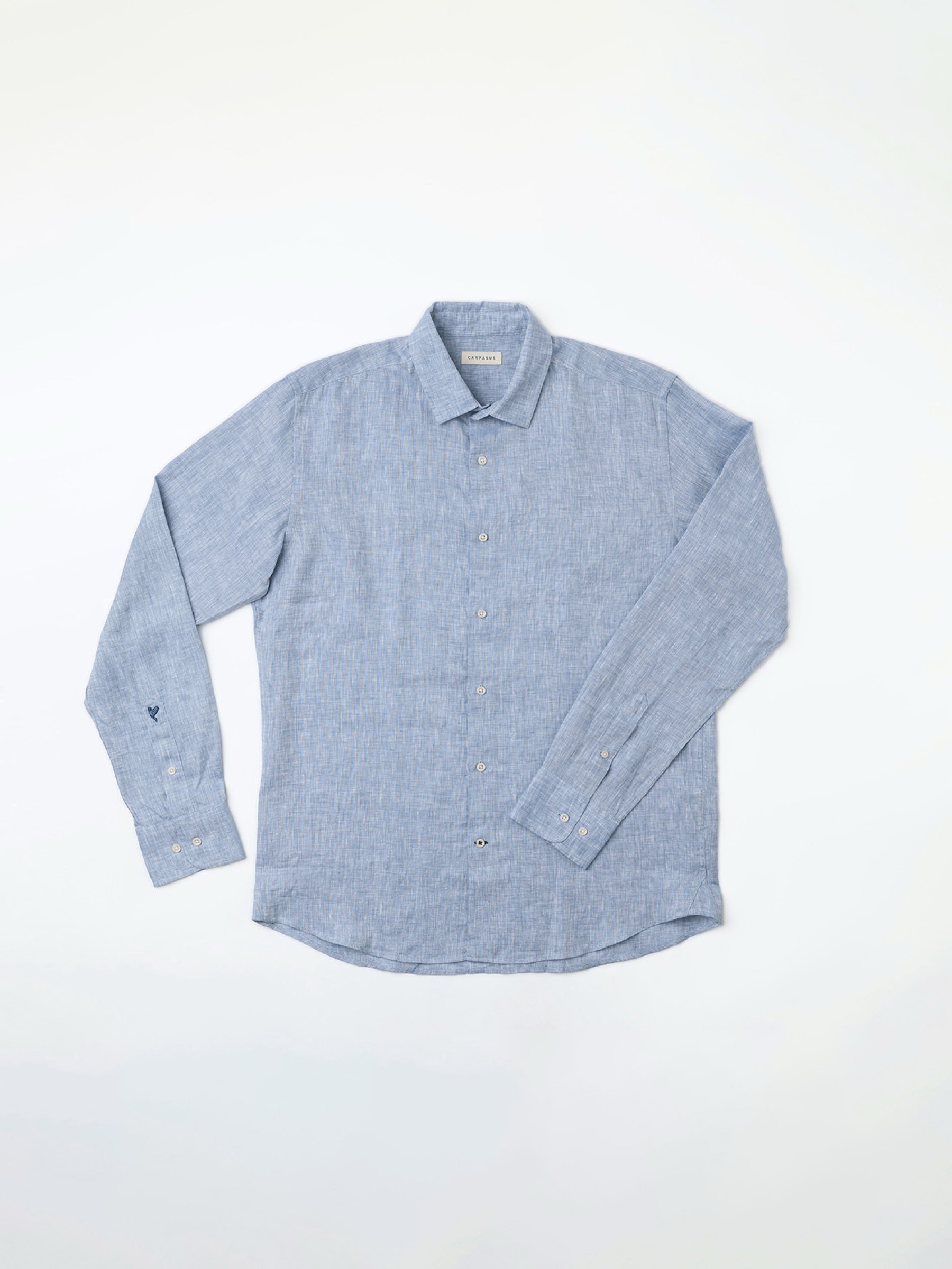 Leinenhemd Shirt Linen Verzasca sky Carpasus