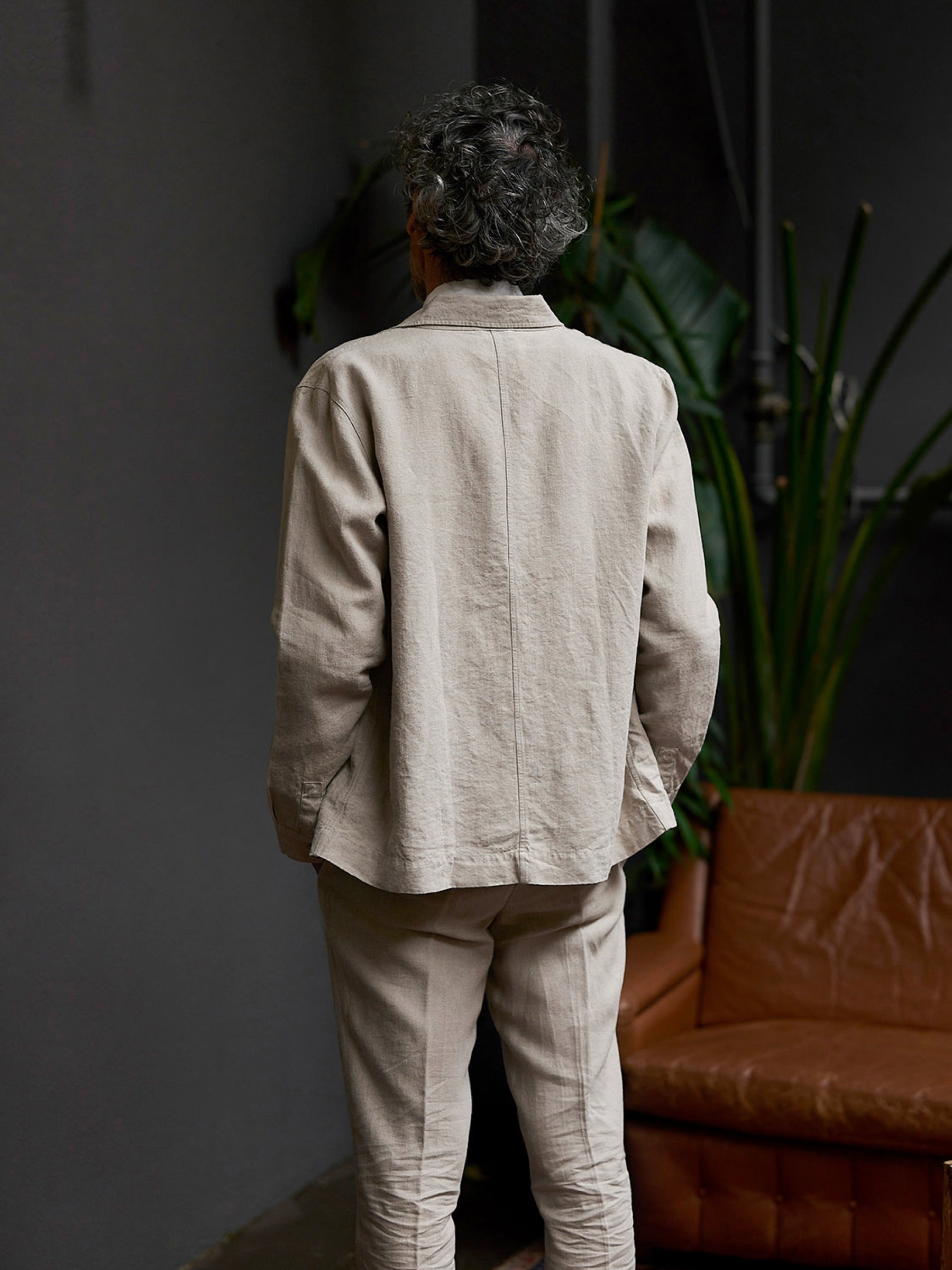 Hemd Overshirt Linen Montagnola beige Carpasus