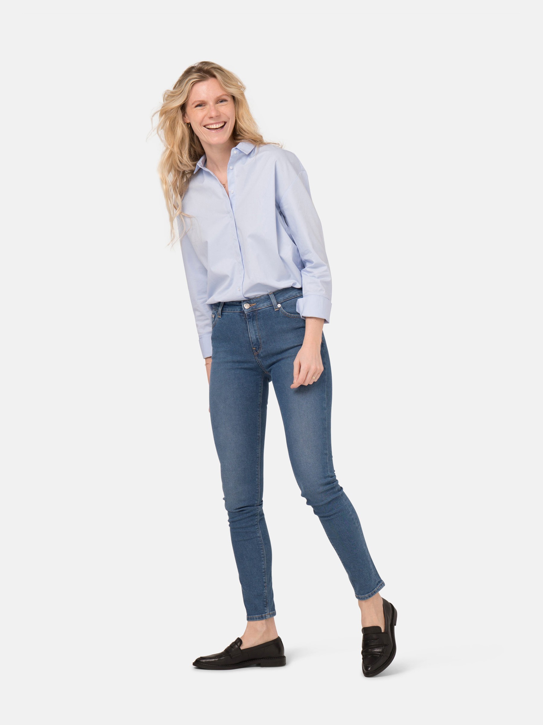 Jeanshose Skinny Hazen pure blue Mud Jeans