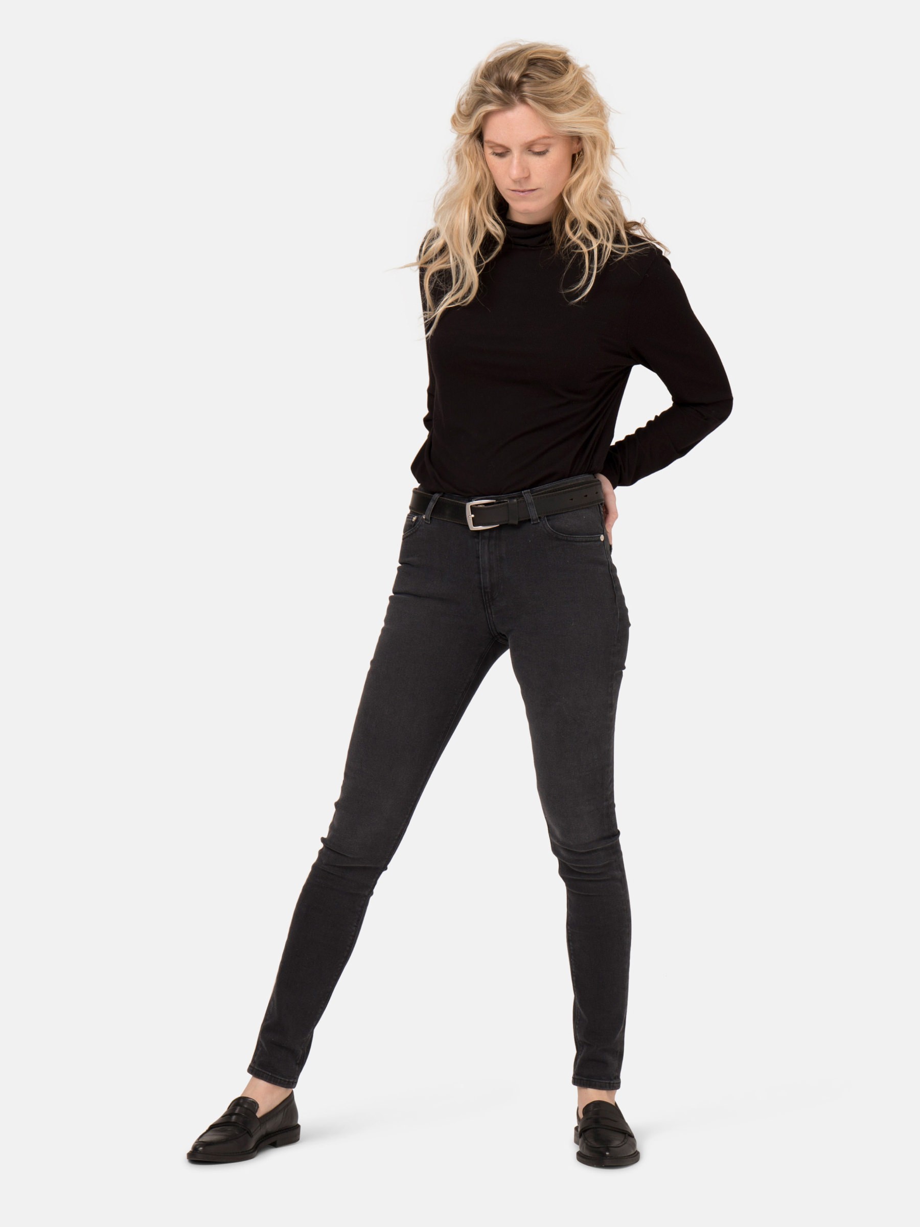 Jeanshose Skinny Hazen stone black Mud Jeans