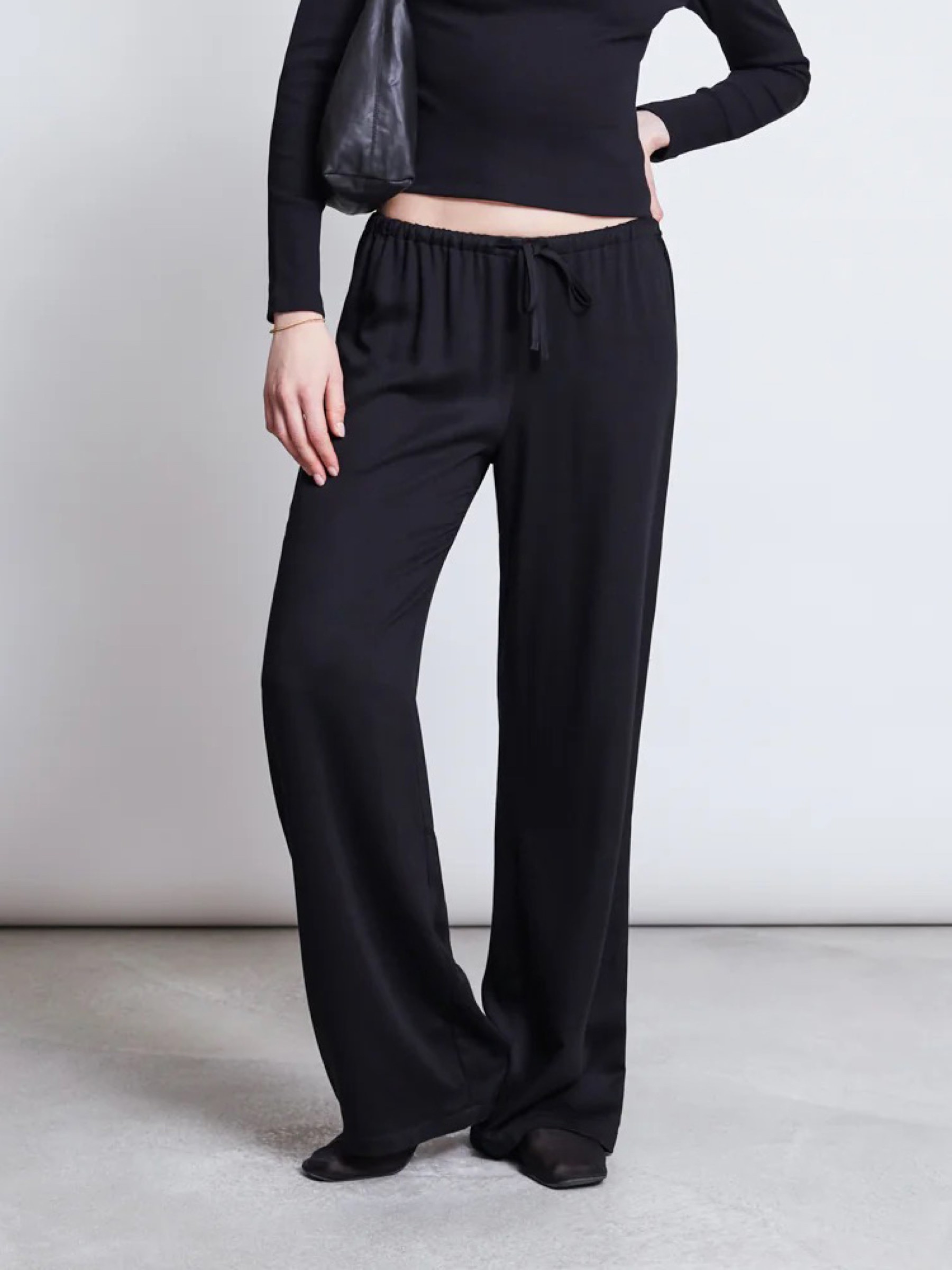 Hose Strath Mid Rise Loose Pants black Jan 'n June