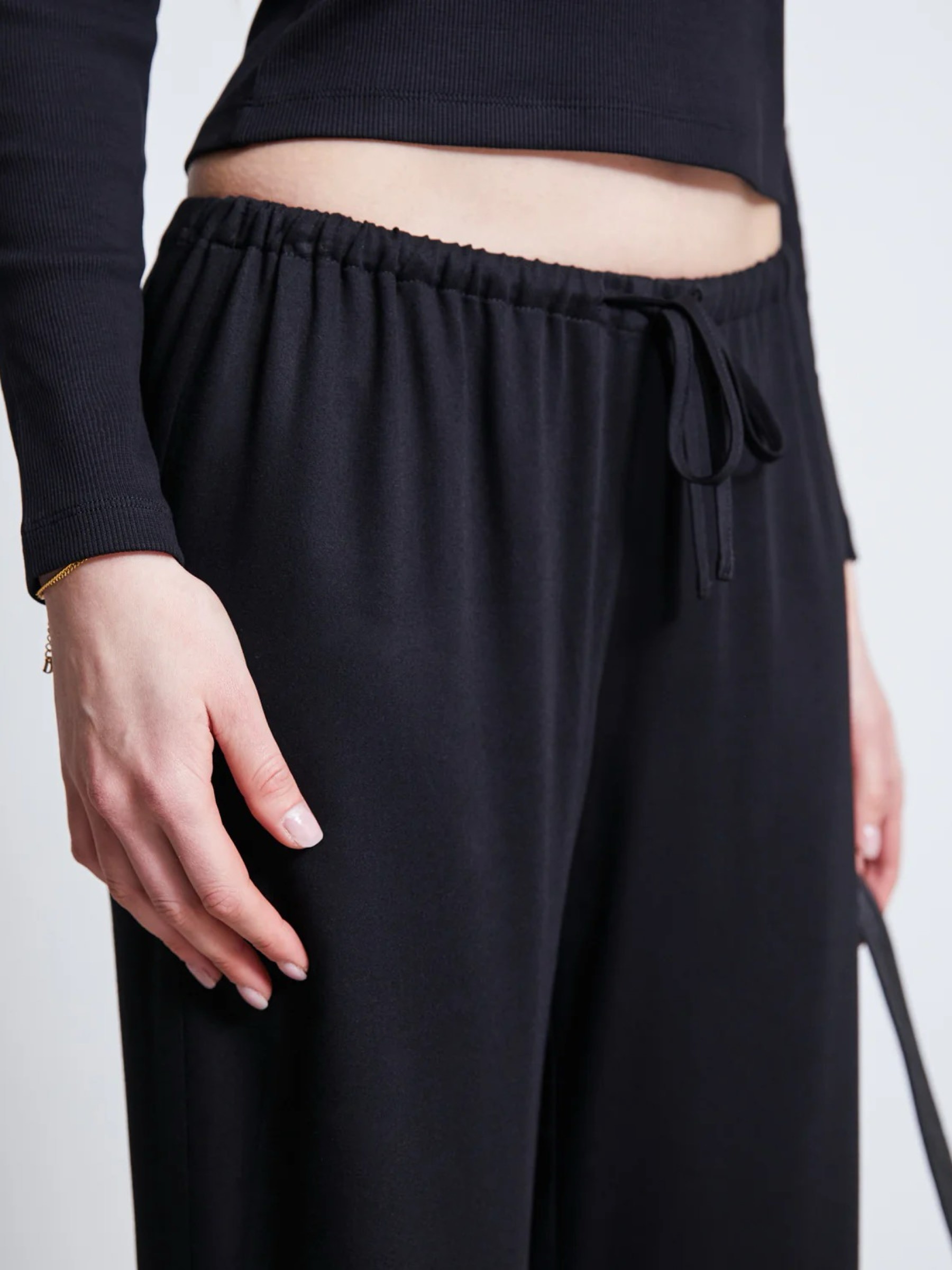 Hose Strath Mid Rise Loose Pants black Jan 'n June