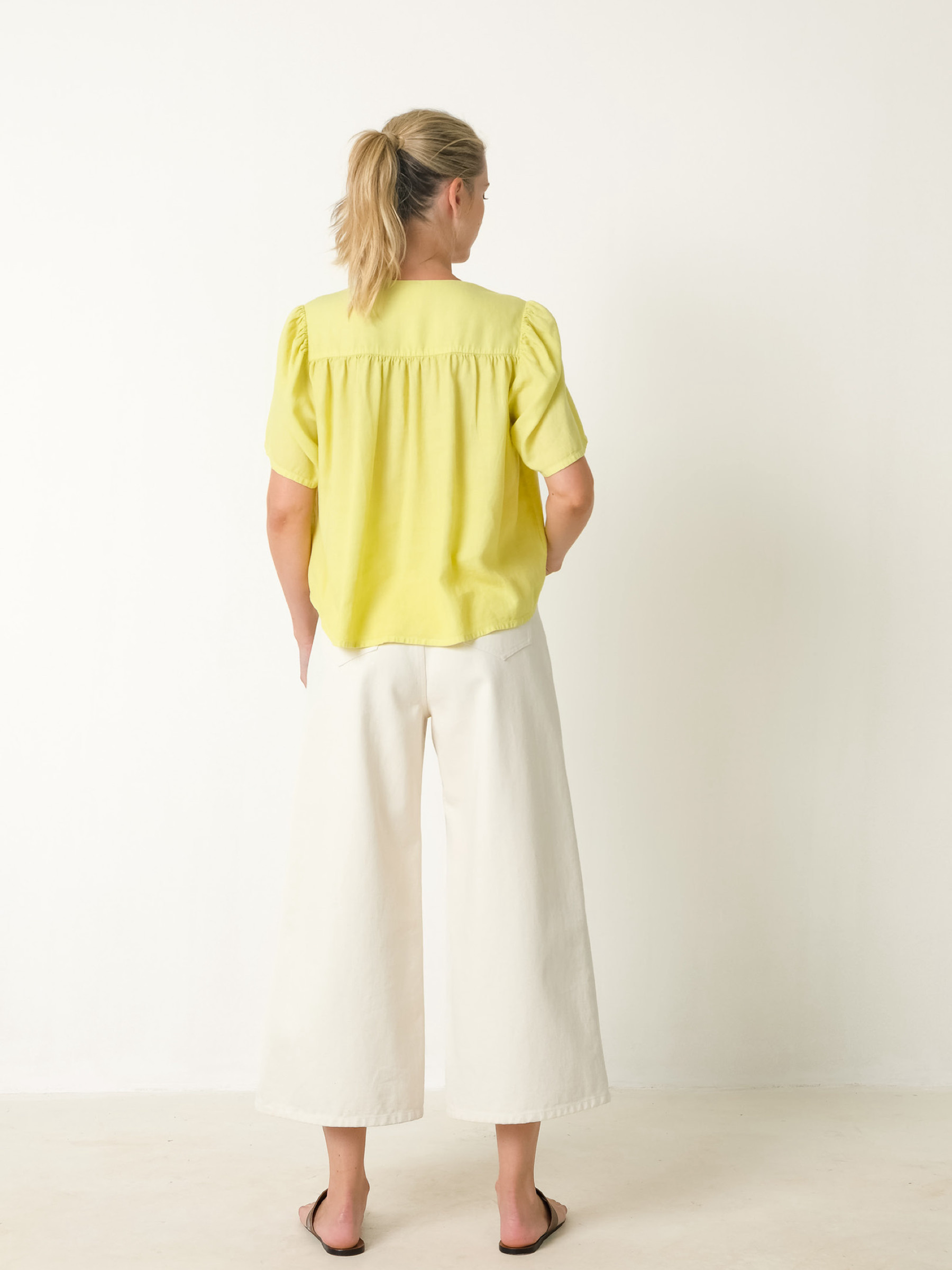 Bluse Gatehred V-Neck Shirt light lime CUS