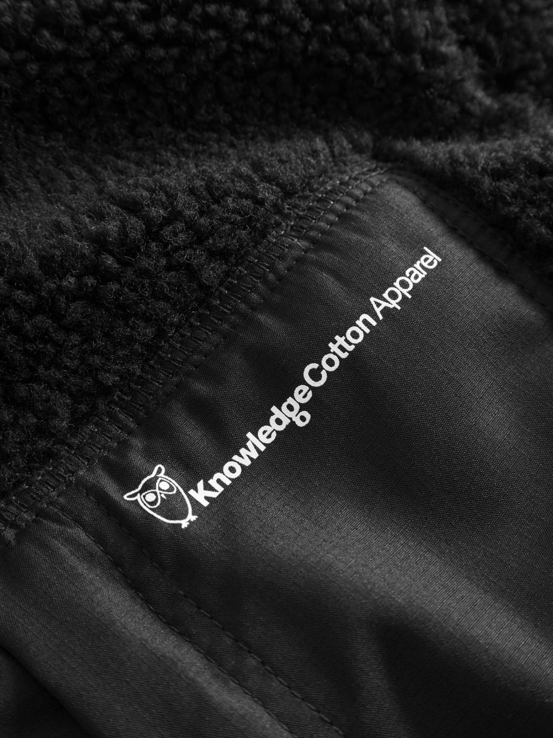 Fleecejacke Teddy High Neck Zip Jacket black jet Knowledge Cotton Apparel