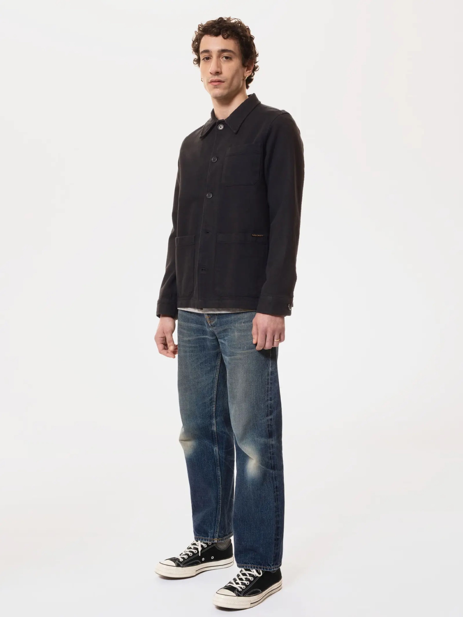 Jeanshemd Barney Worker Jacket black Nudie Jeans