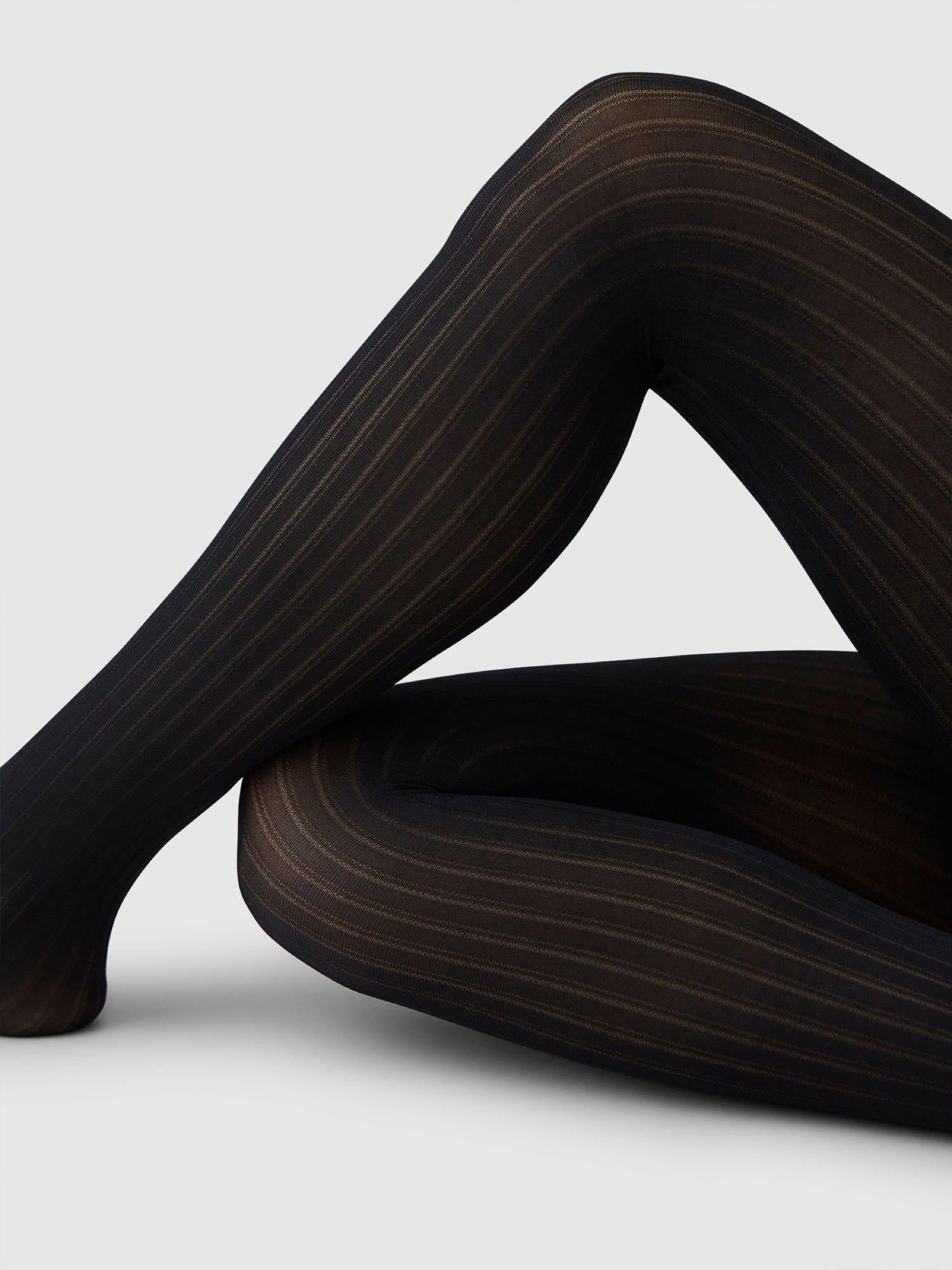 Strümpfe Natalie Stripe black Swedish Stockings