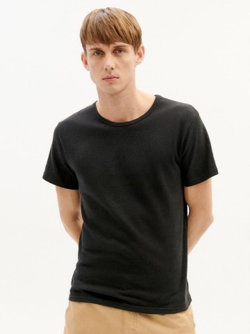 Hemp T-Shirt black Thinking Mu