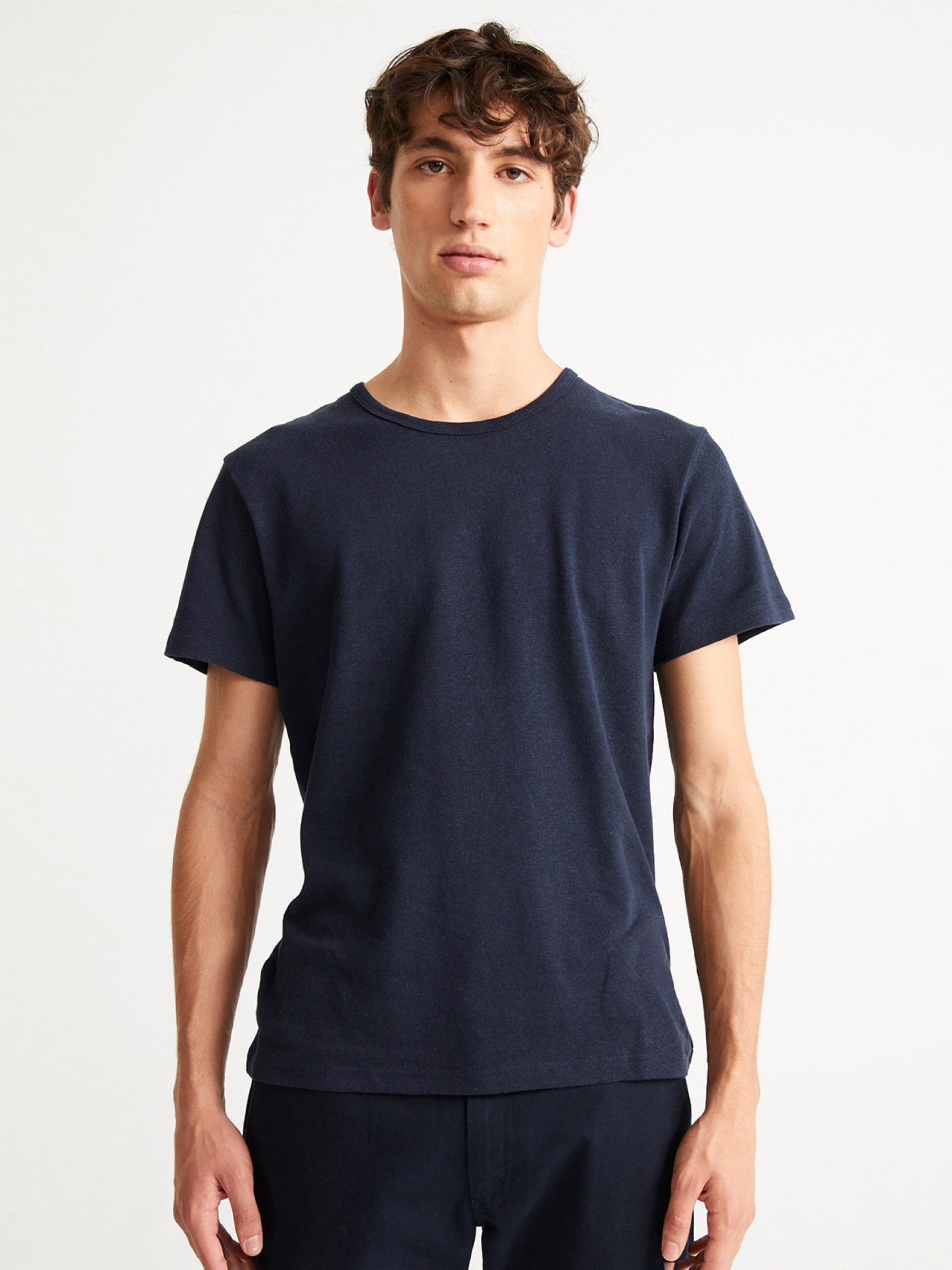 Hemp T-Shirt navy Thinking Mu