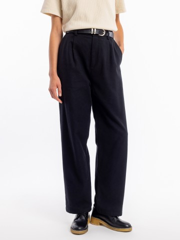 Hose Flannel Pantalone black Rotholz