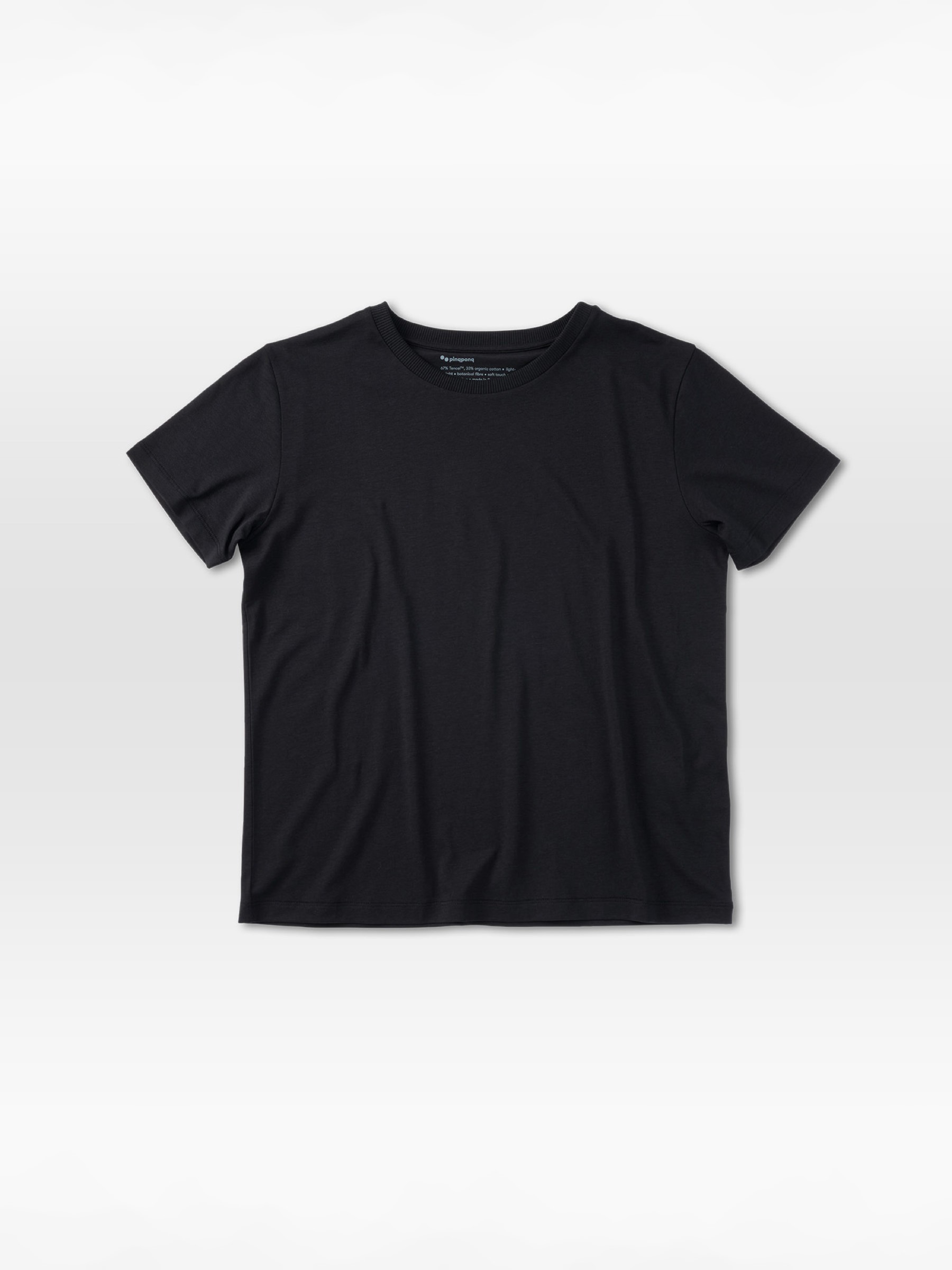 T-Shirt Tone Tencel/Cotton wooden black pinqponq