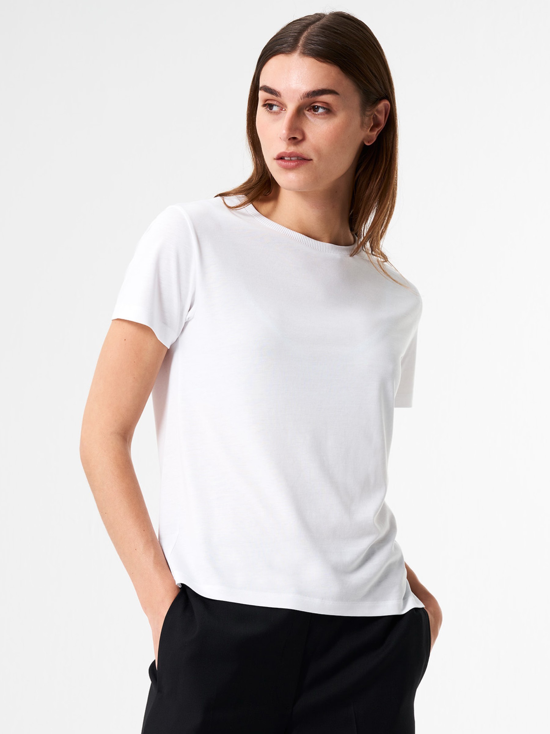 T-Shirt Tone Tencel/Cotton wooden white pinqponq