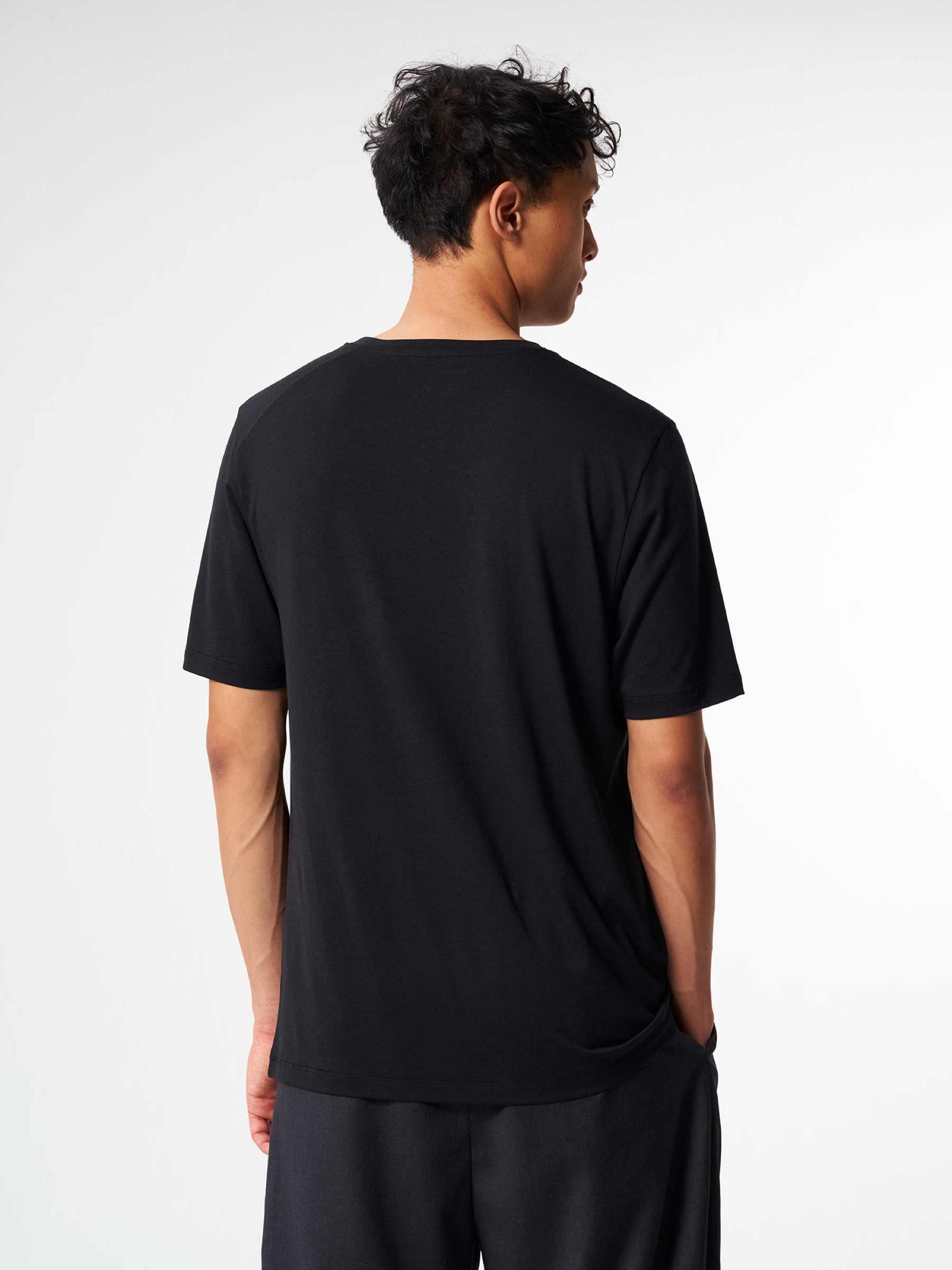 T-Shirt Iconic Tencel/Cotton wooden black pinqponq