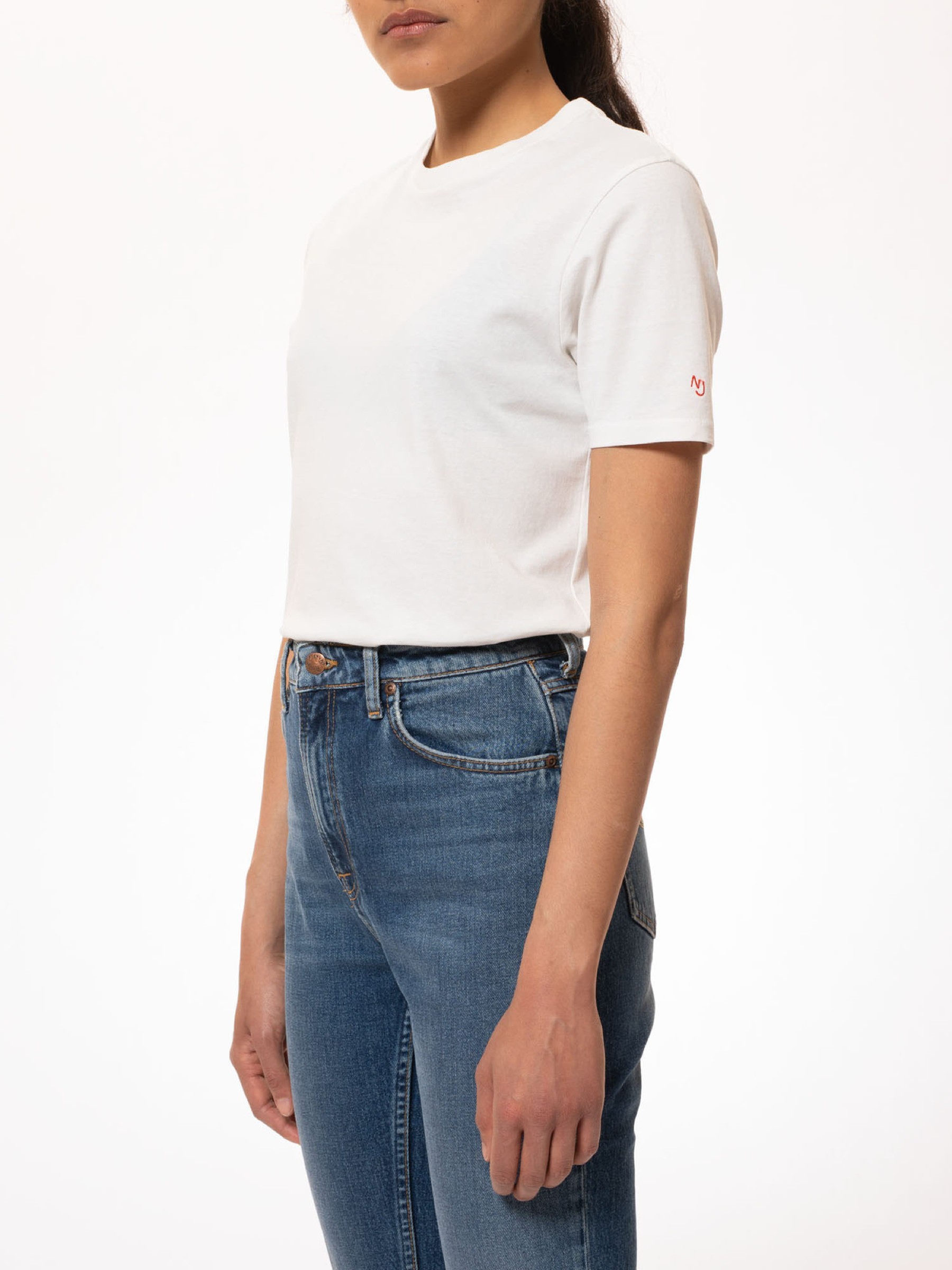 T-Shirt Joni Solid offwhite Nudie Jeans