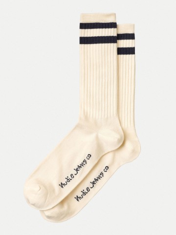 Socken Amundsson Sport Socks offwhite navy Nudie Jeans