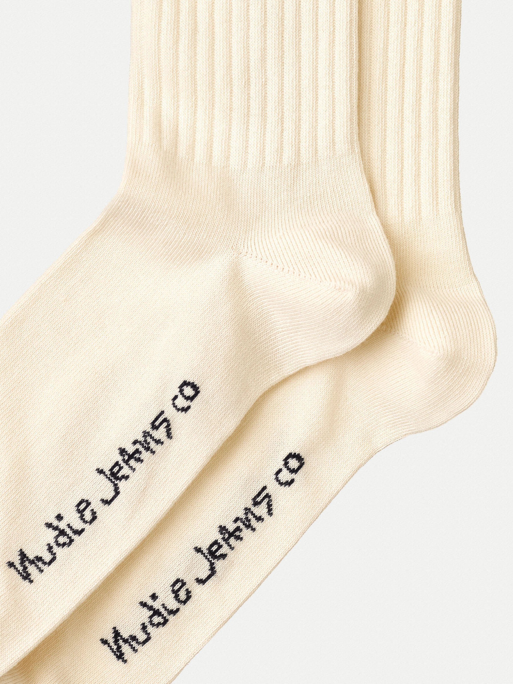 Socken Amundsson Sport Socks offwhite navy Nudie Jeans