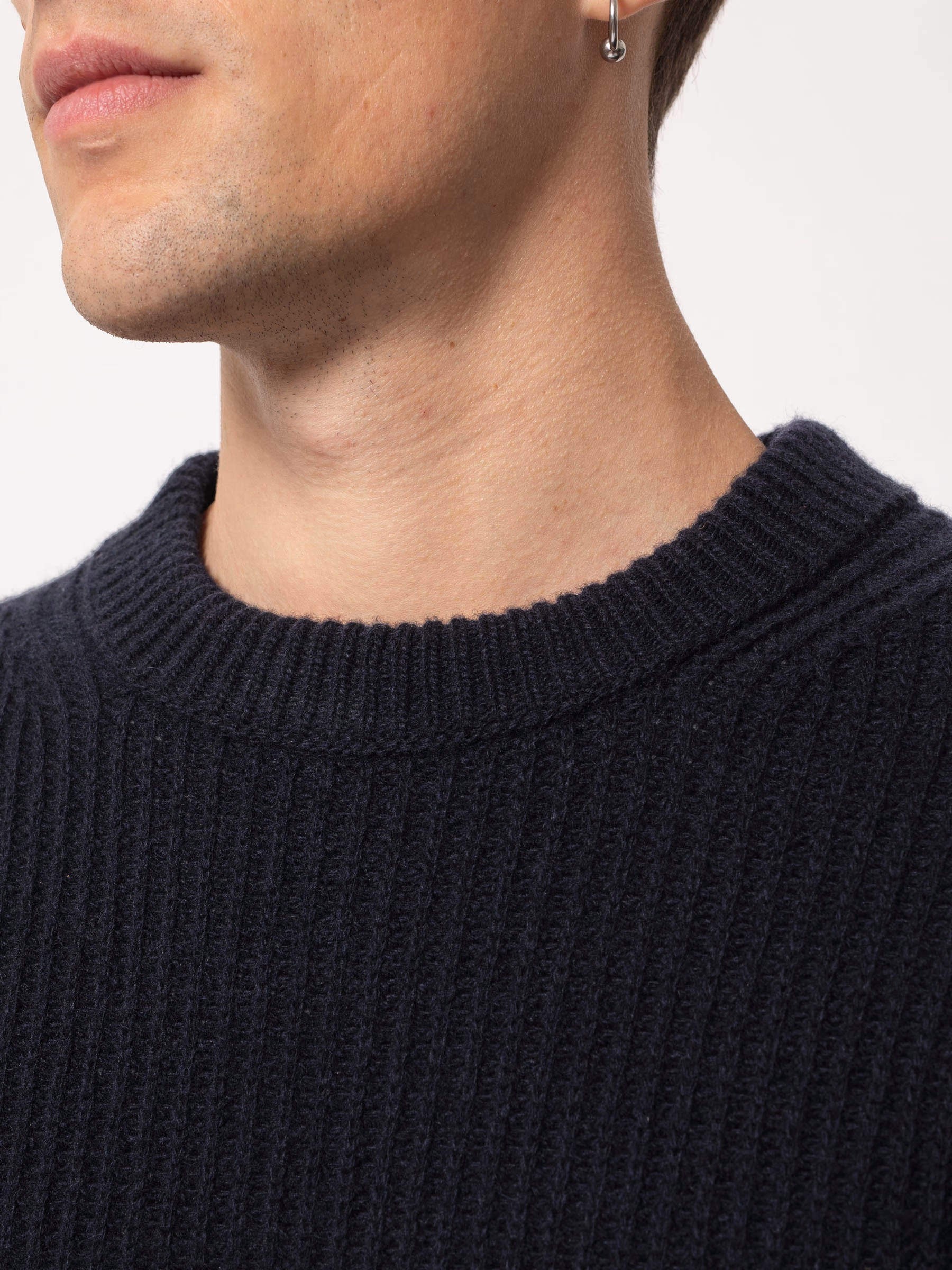 Pullover August Wool Rib navy Nudie Jeans