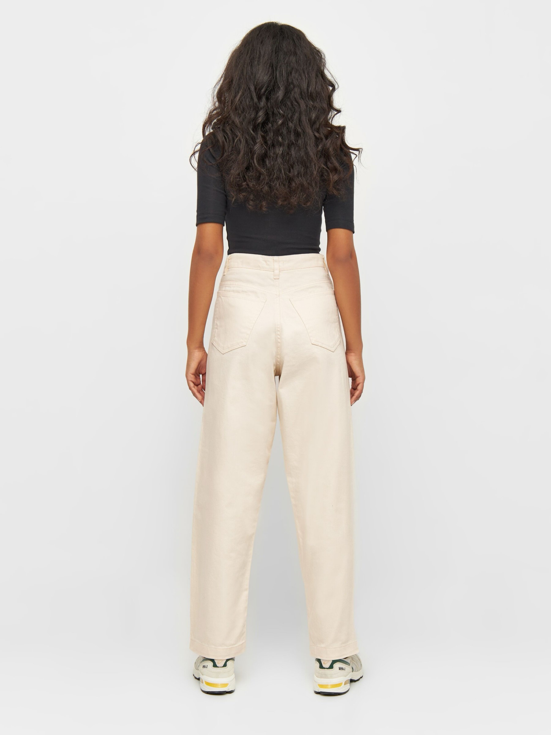 Hose Chloe Barrel High Rise Twill 5 Pocket Pants buttercream Knowledge Cotton Apparel