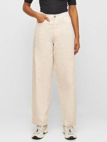 Hose Chloe Barrel High Rise Twill 5 Pocket Pants buttercream Knowledge Cotton Apparel