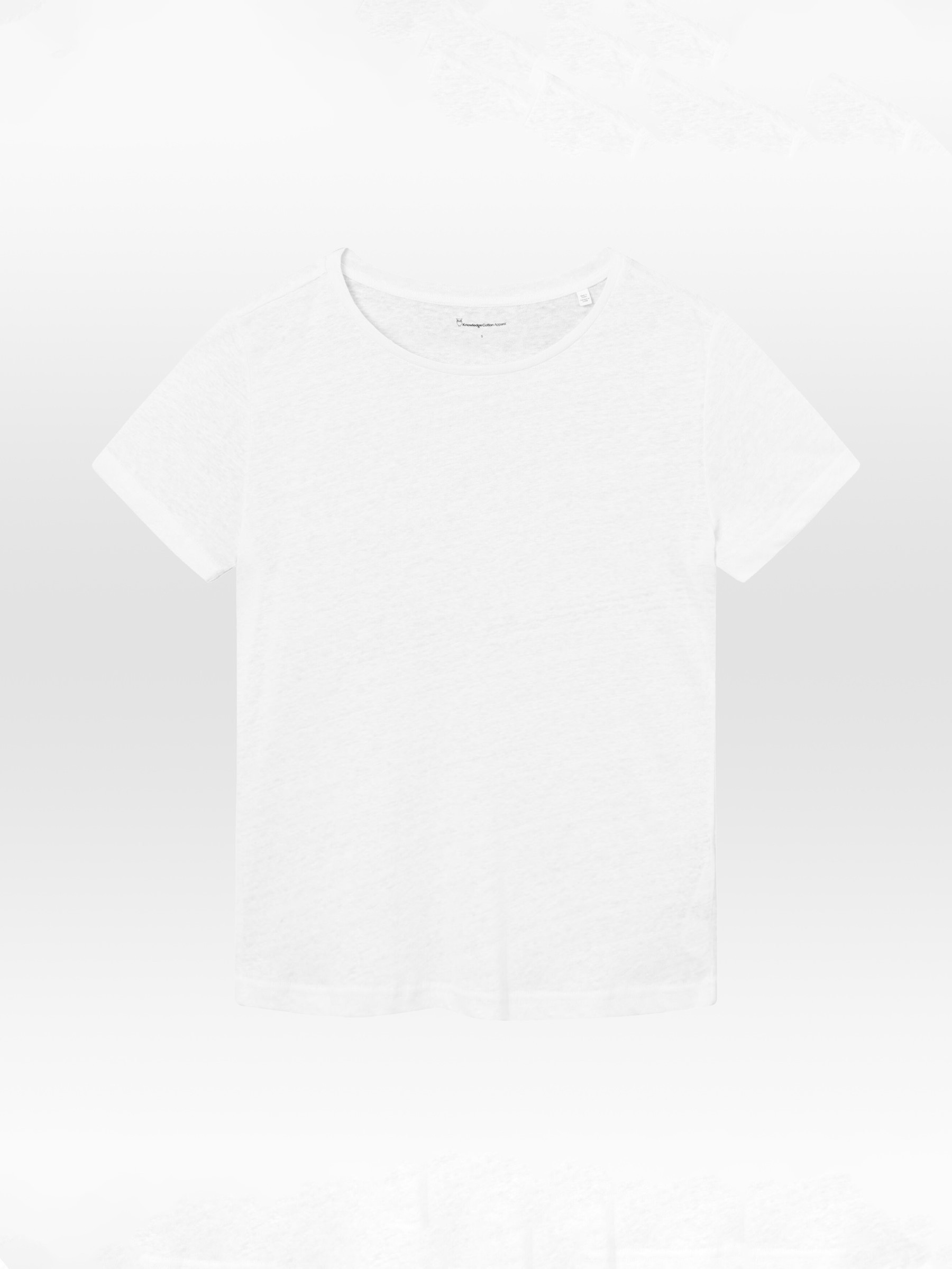 Reg Linen T-Shirt bright white Knowledge Cotton Apparel