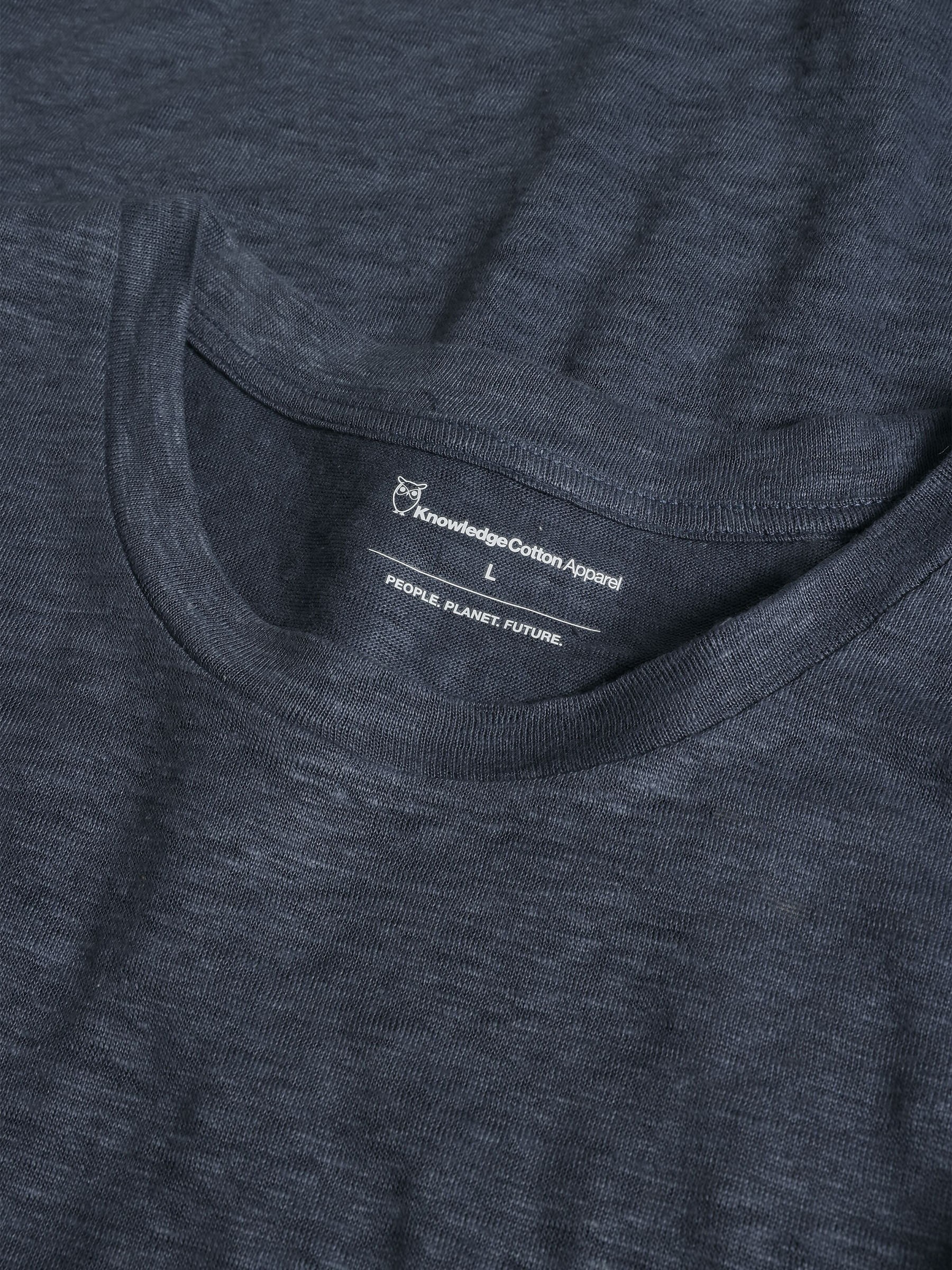 Linen T-Shirt vintage indigo Knowledge Cotton Apparel