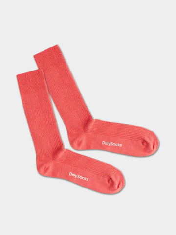 Socken OneColor Ribbed Socks coral red Dilly Socks