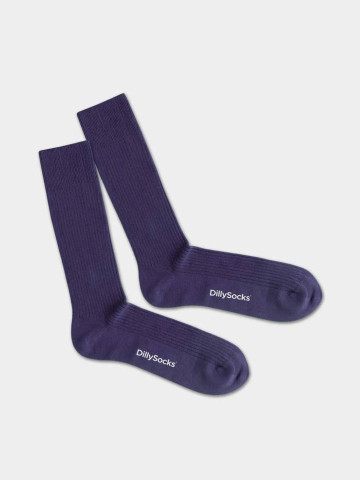 Socken OneColor Ribbed Socks deep purple Dilly Socks