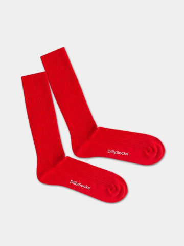 Socken OneColor Ribbed Socks ferrari red Dilly Socks