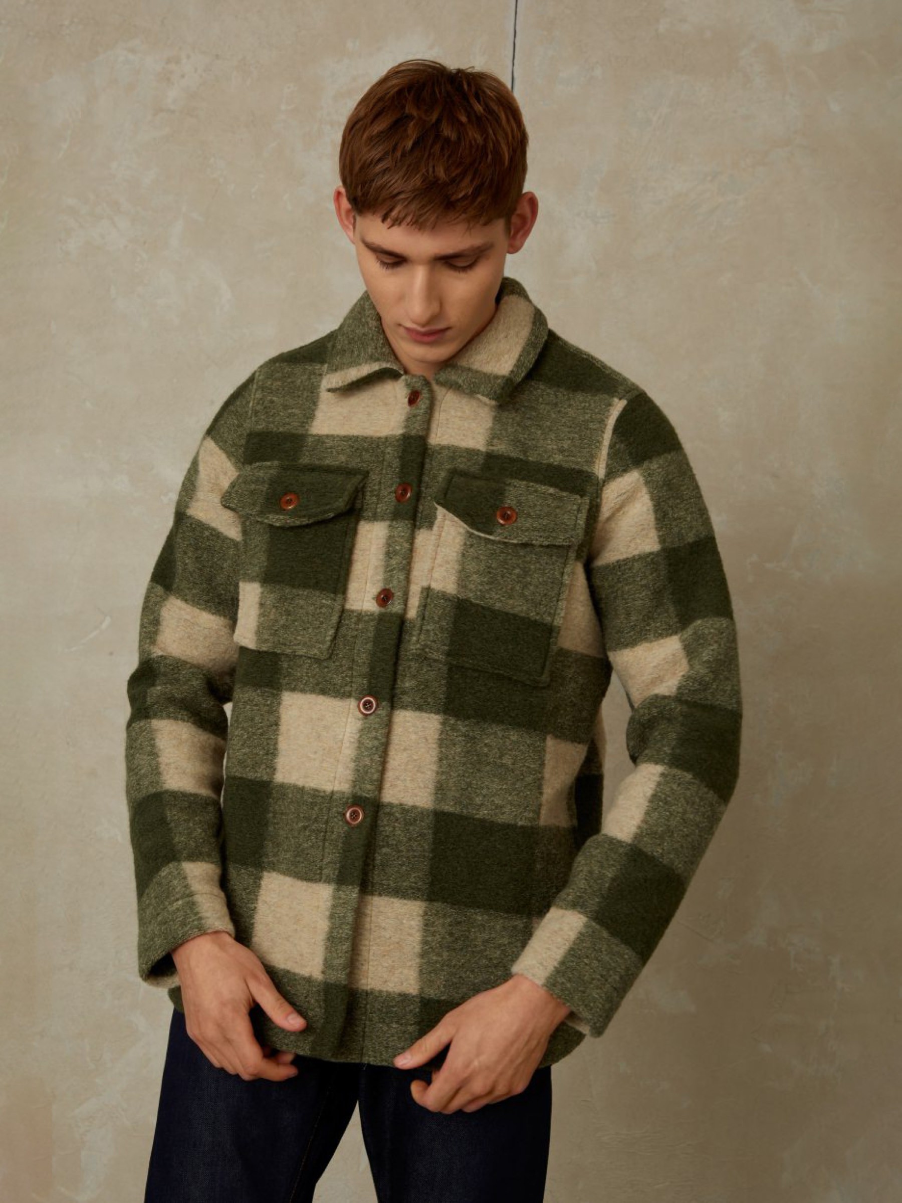 Overshirt Kaiser forest green check Kings of Indigo – K.O.I.