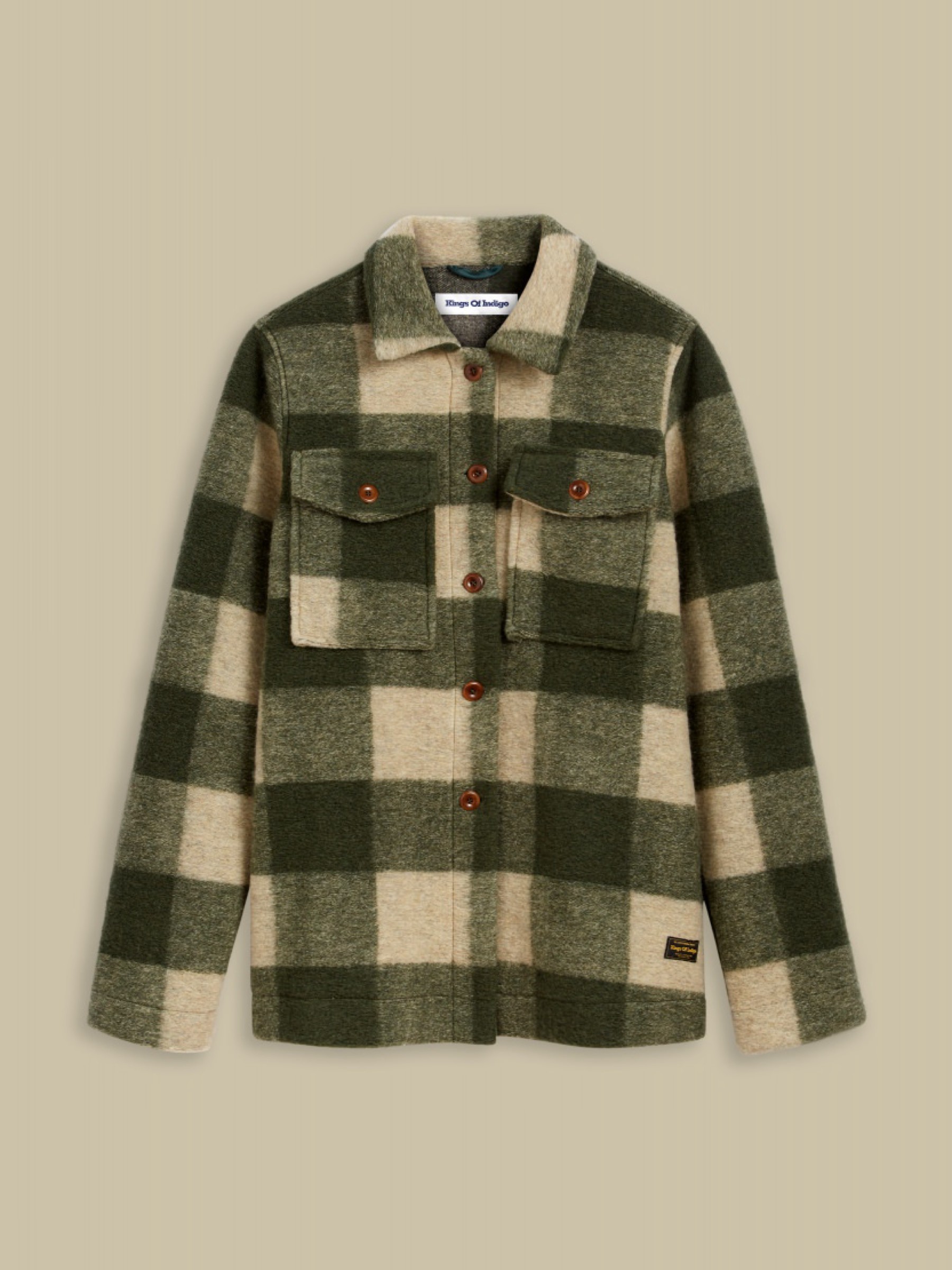 Overshirt Kaiser forest green check Kings of Indigo – K.O.I.