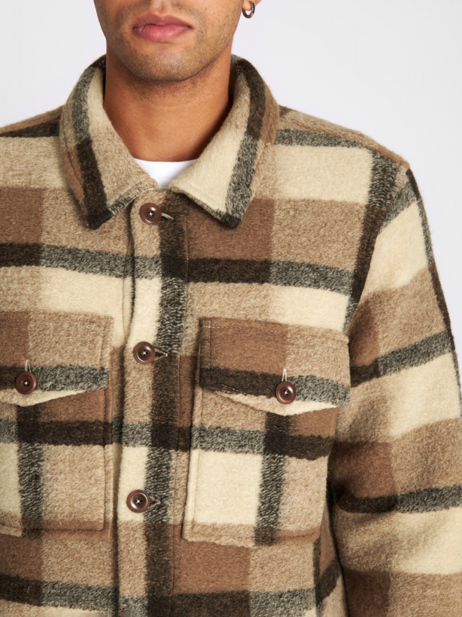 Overshirt Kaiser beige check Kings of Indigo – K.O.I.