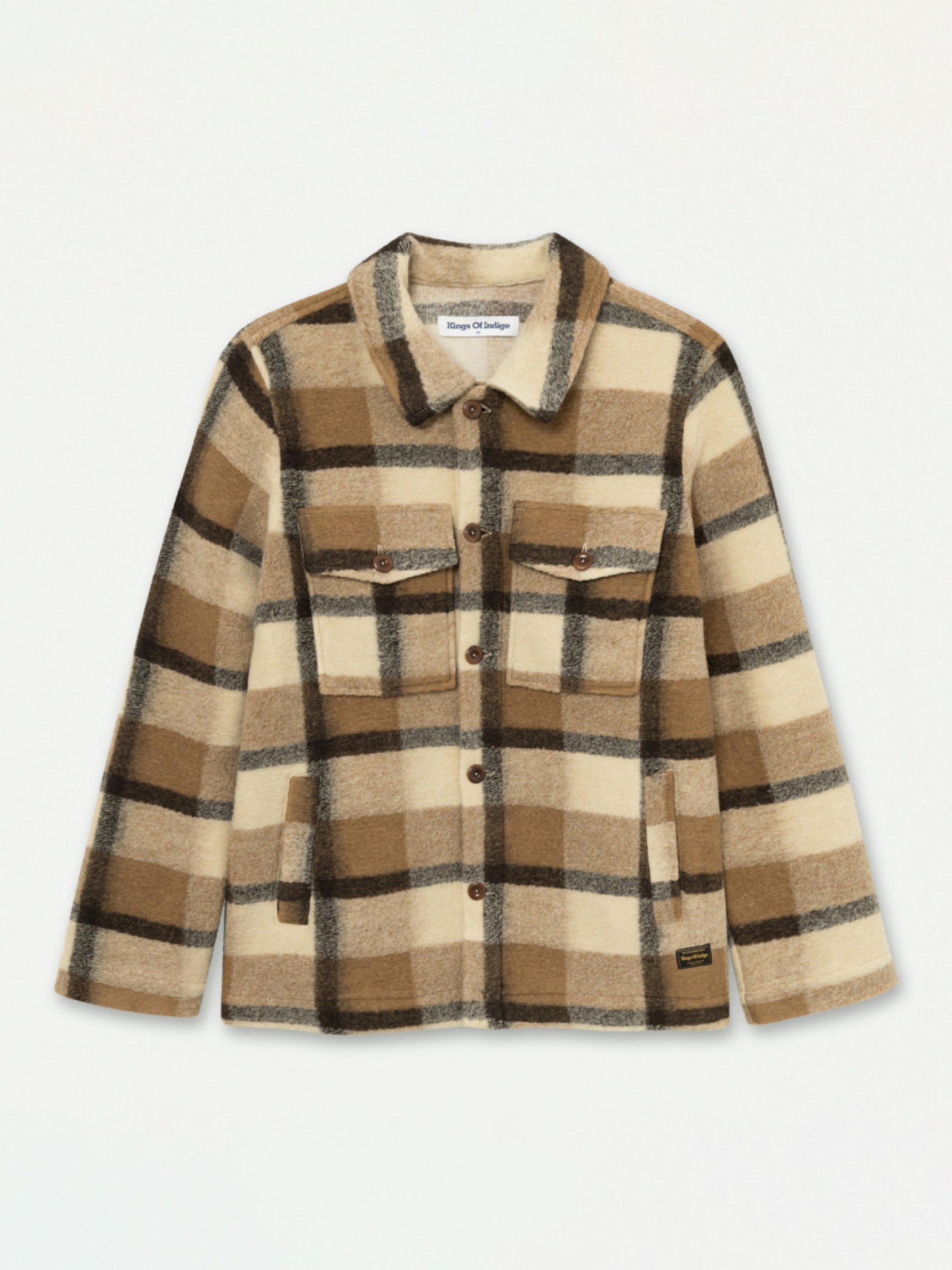 Overshirt Kaiser beige check Kings of Indigo – K.O.I.