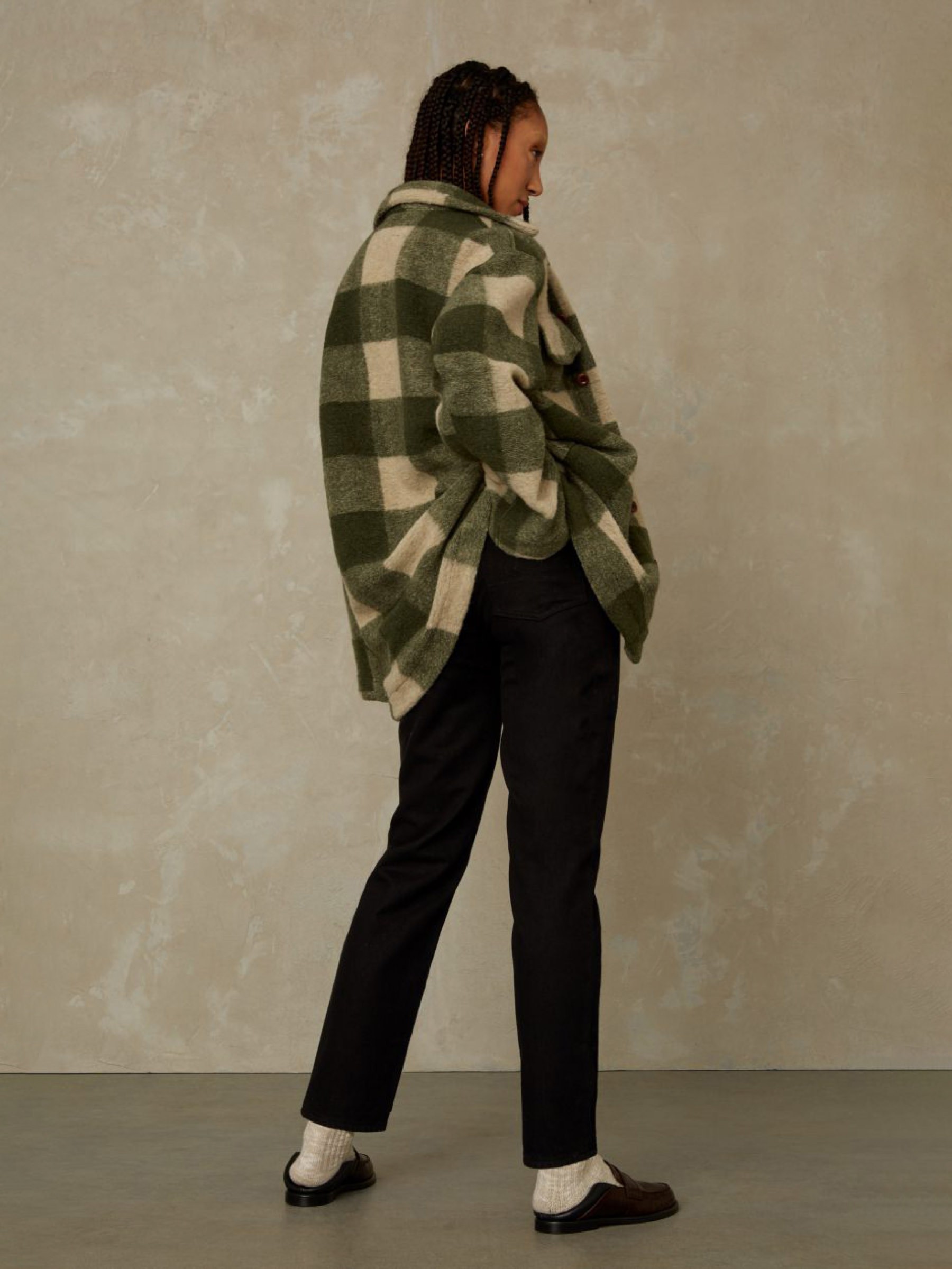 Overshirt Ariko forest green check Kings of Indigo – K.O.I.