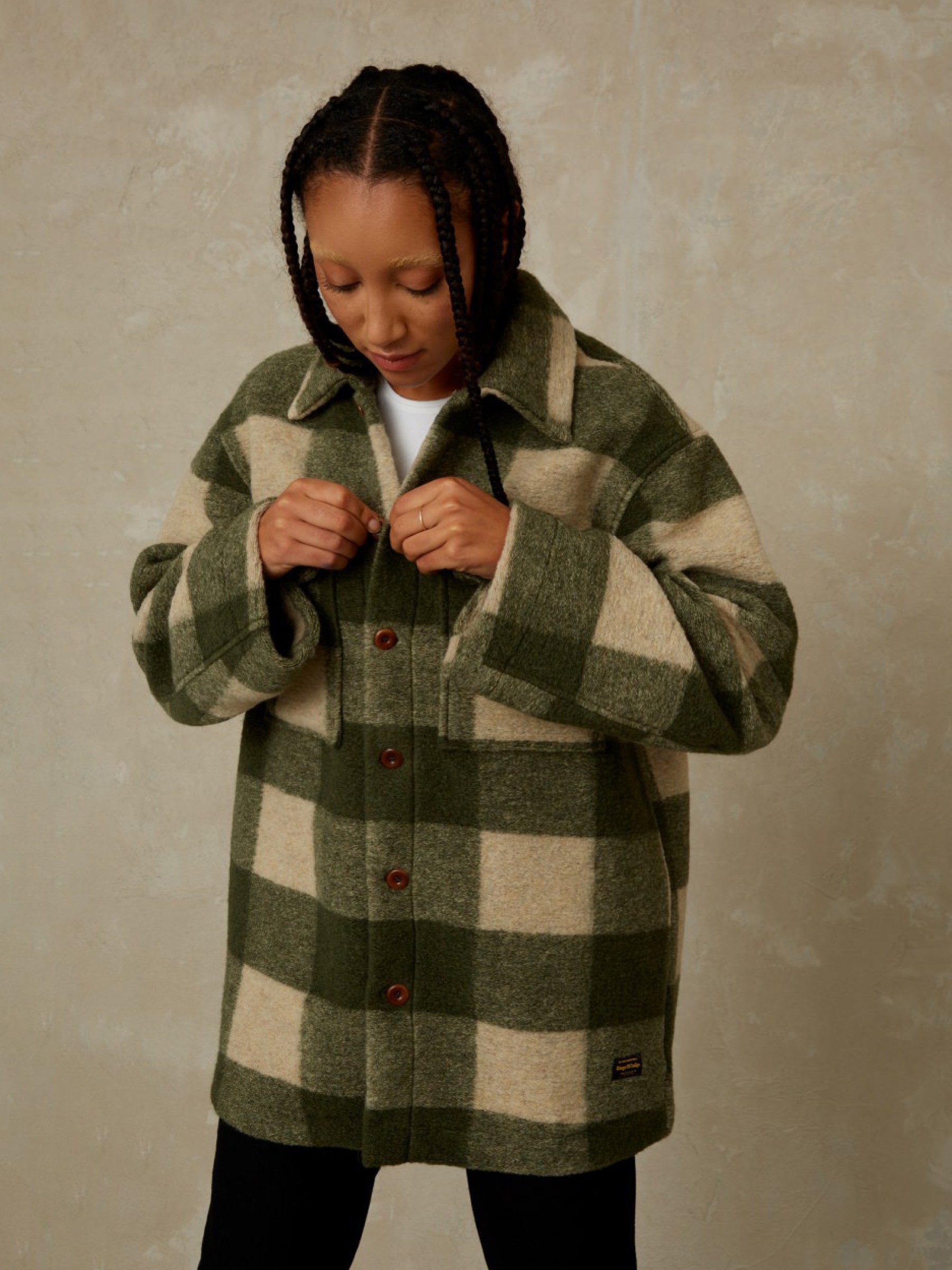 Overshirt Ariko forest green check Kings of Indigo – K.O.I.