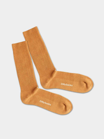 Socken OneColor Ribbed Socks golden yellow Dilly Socks