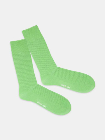 Socken OneColor Ribbed Socks lime green Dilly Socks