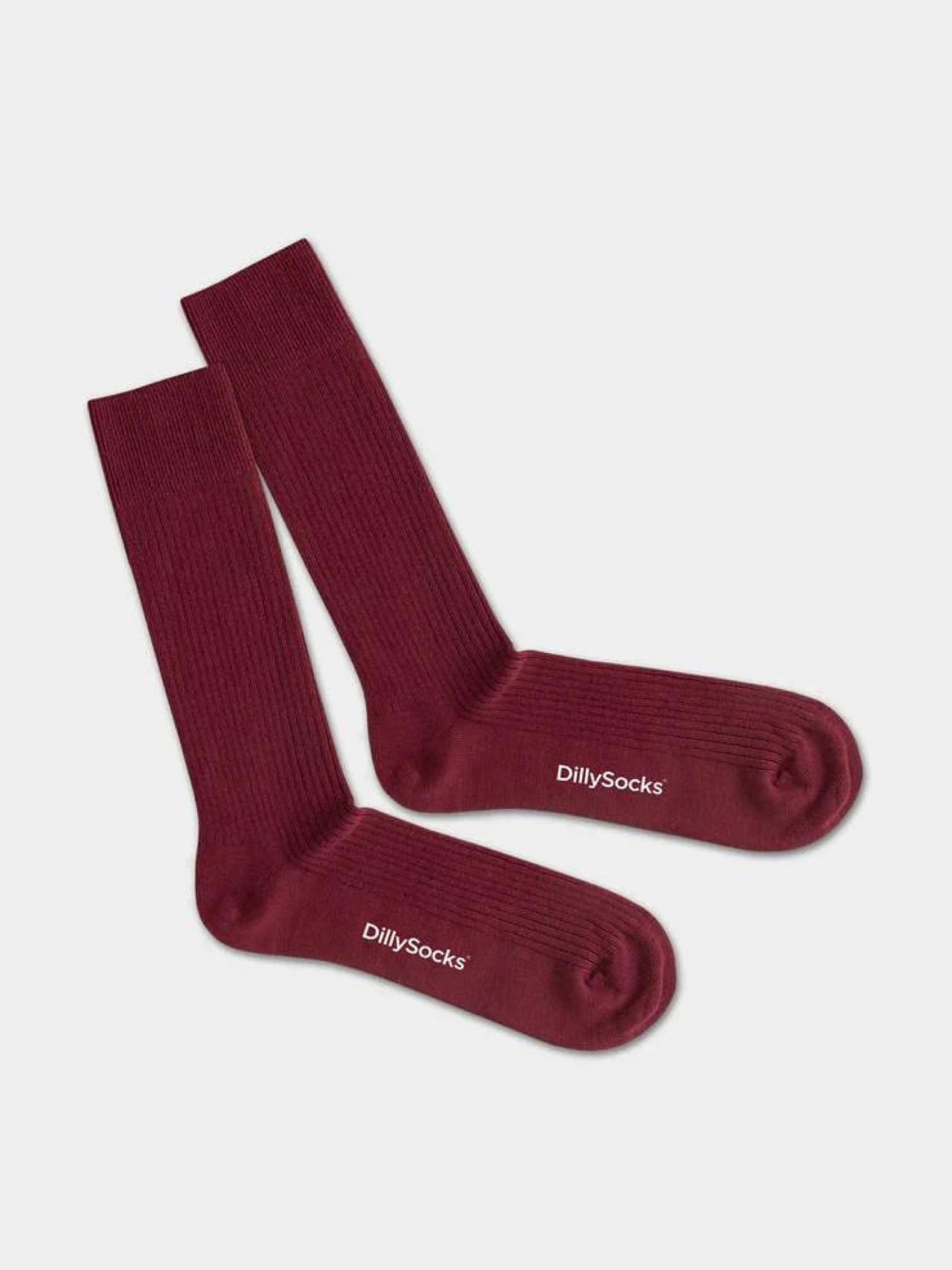 Socken OneColor Ribbed Socks wine red Dilly Socks